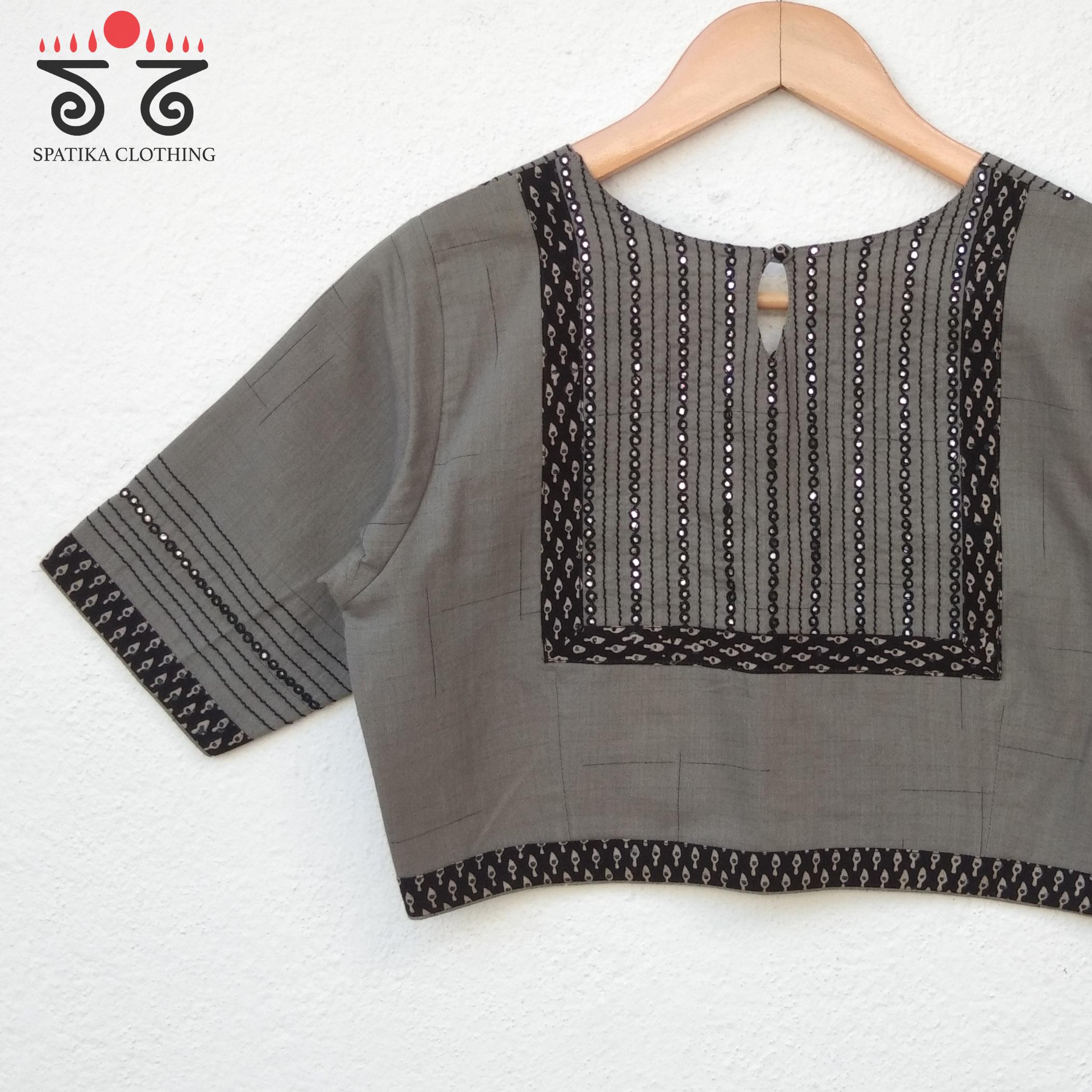 Mirror Work Hand embroidered Blouse