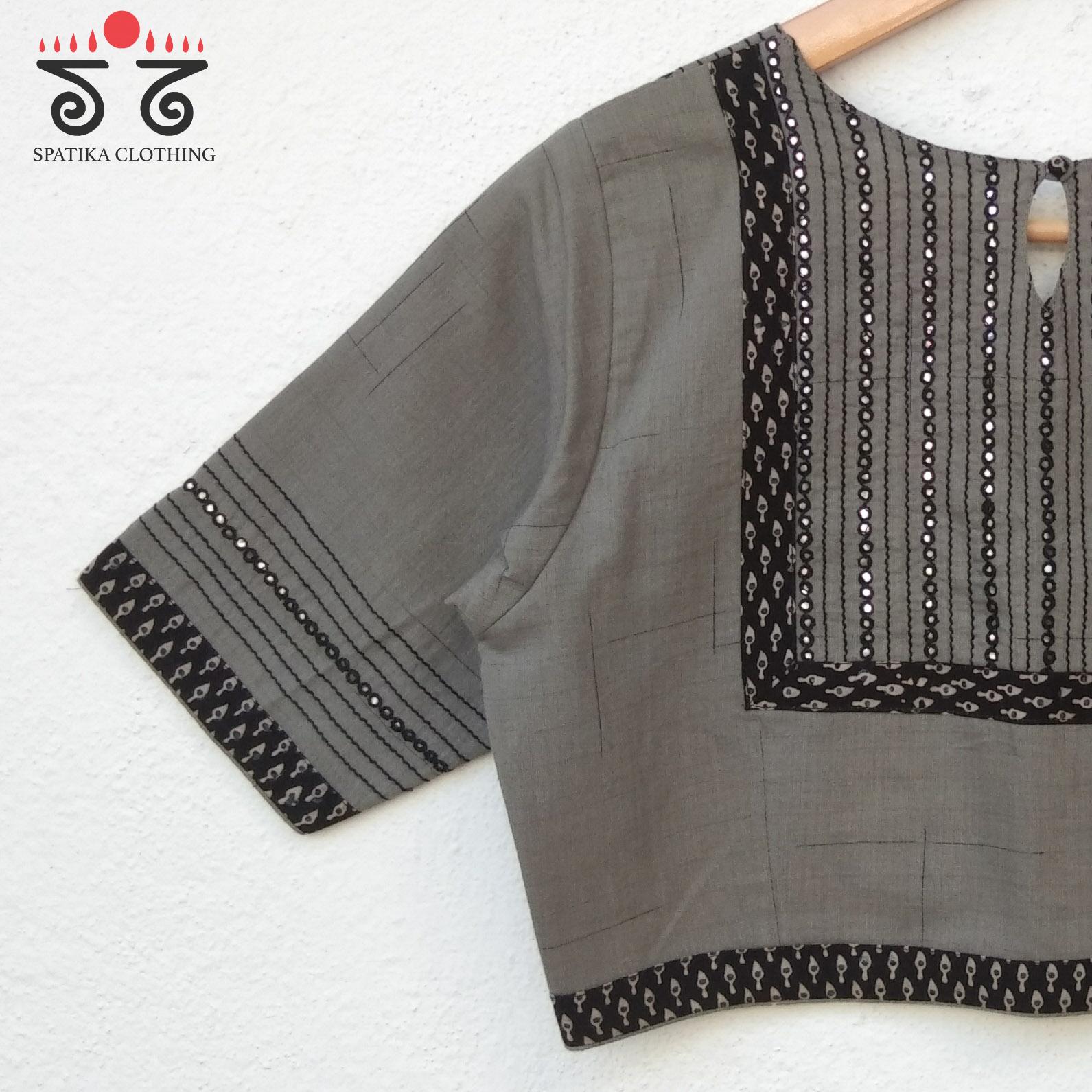 Mirror Work Hand embroidered Blouse