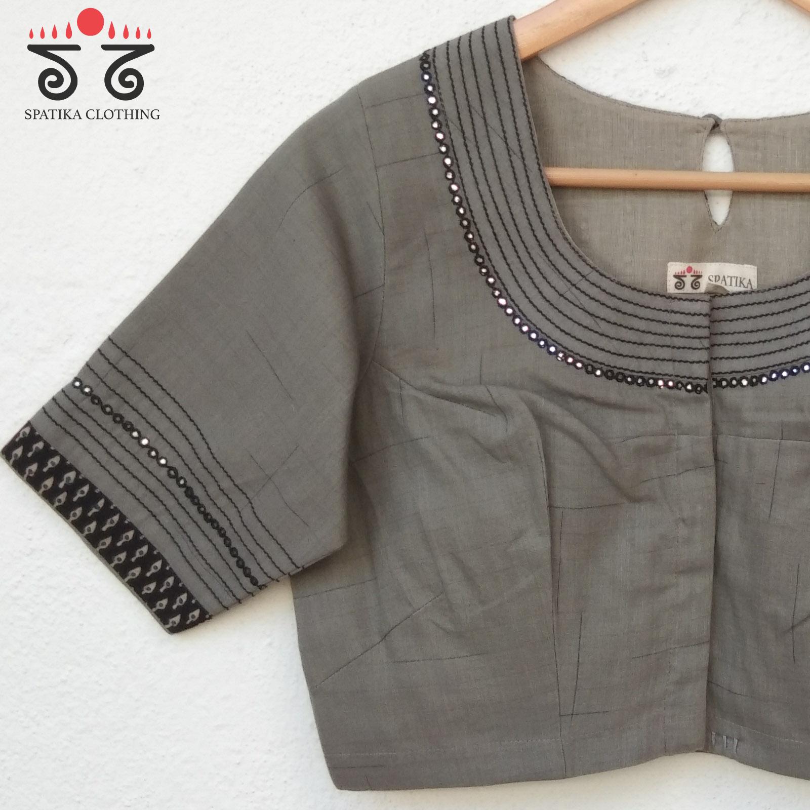 Mirror Work Hand embroidered Blouse