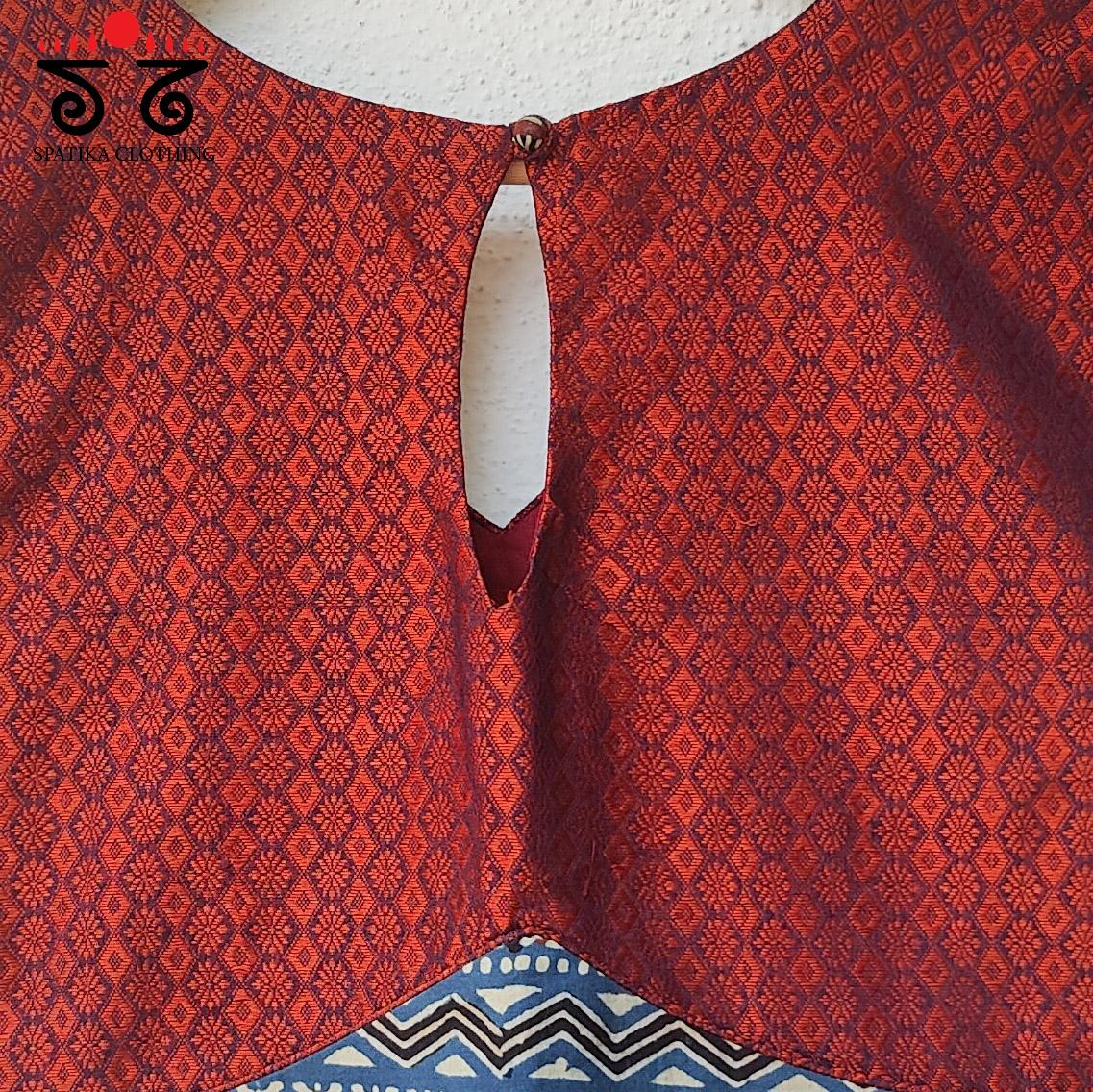 The Khun - Ajrakh sleeveless Blouse