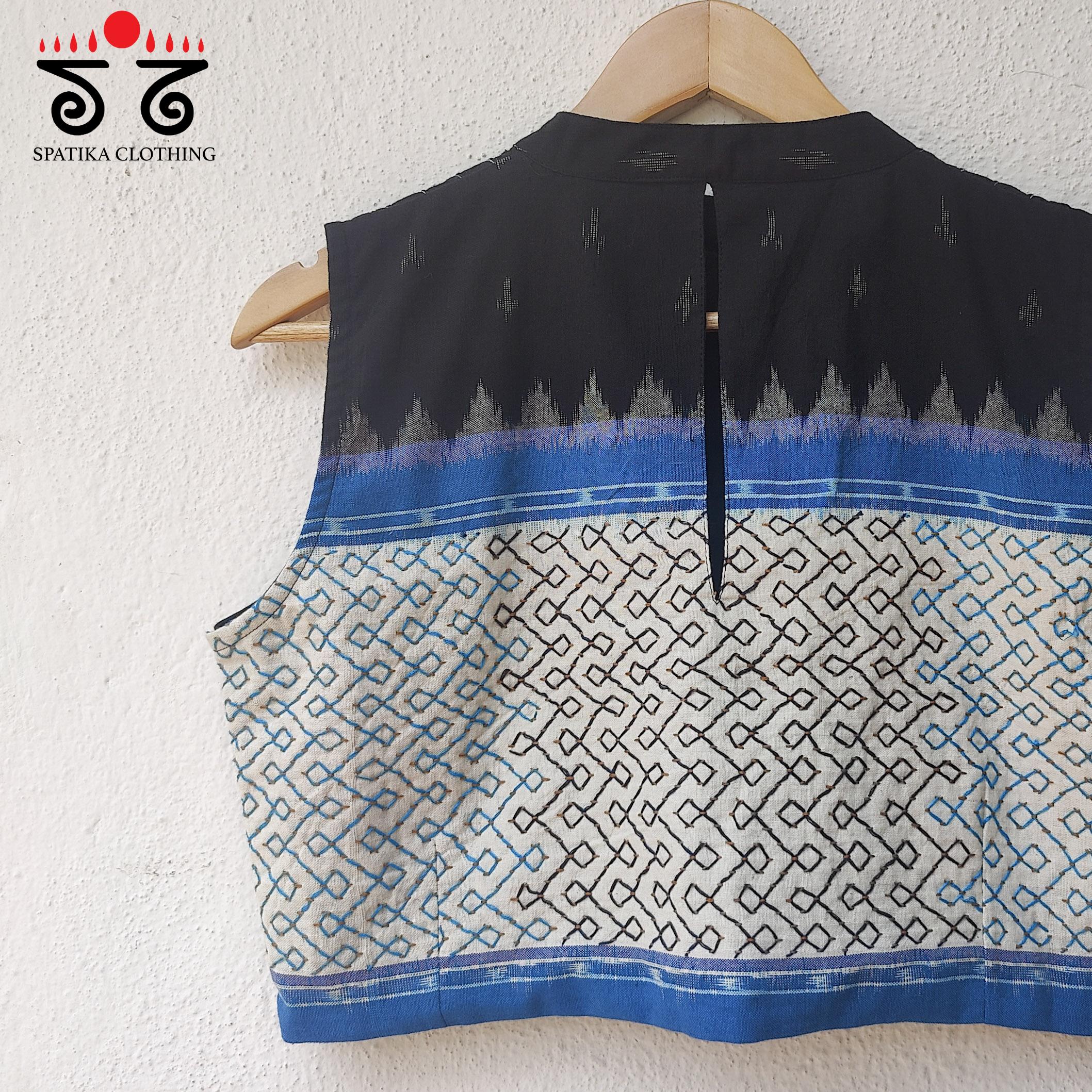 Lambani on Ikat sleeveless Blouse