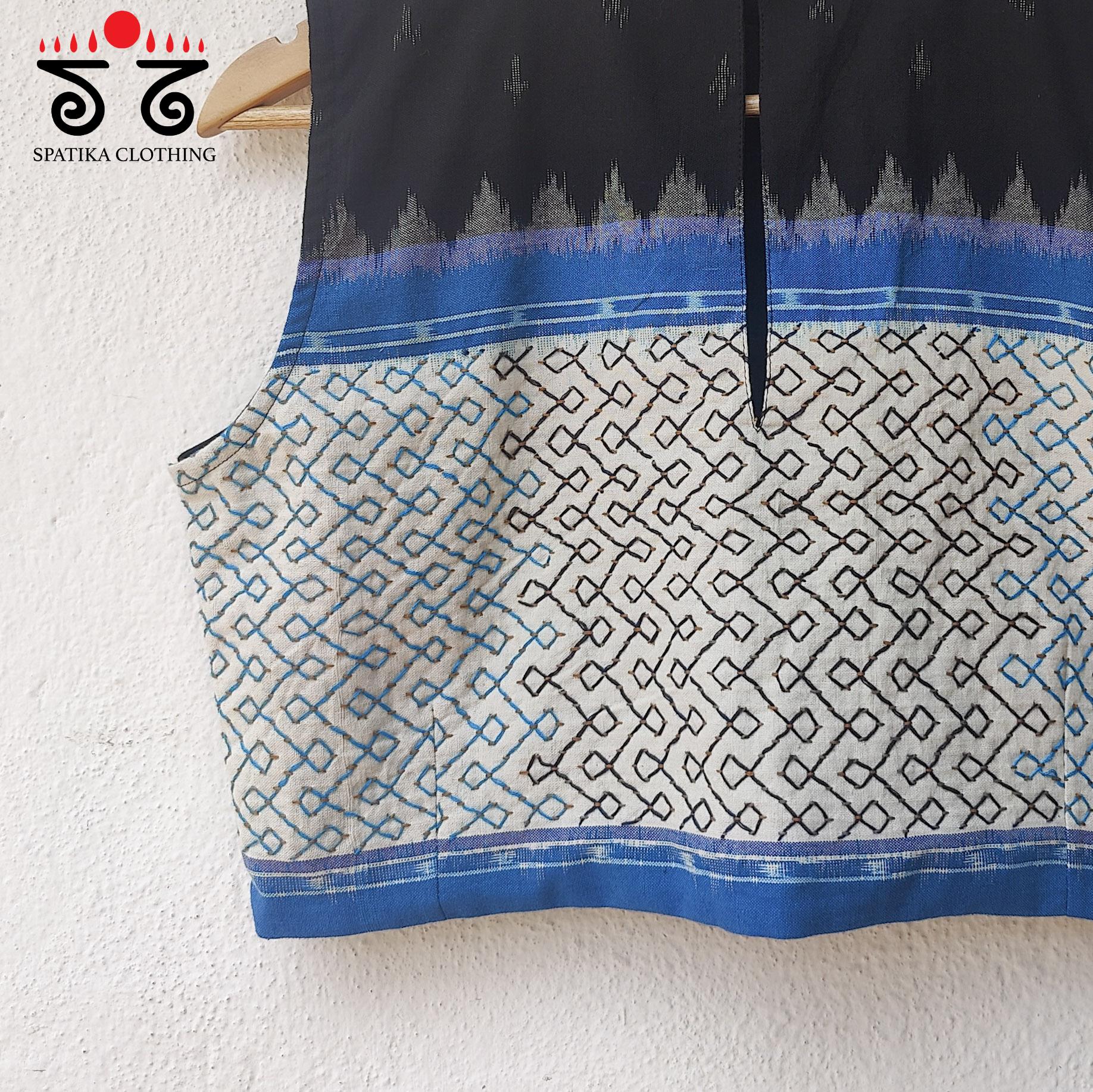 Lambani on Ikat sleeveless Blouse
