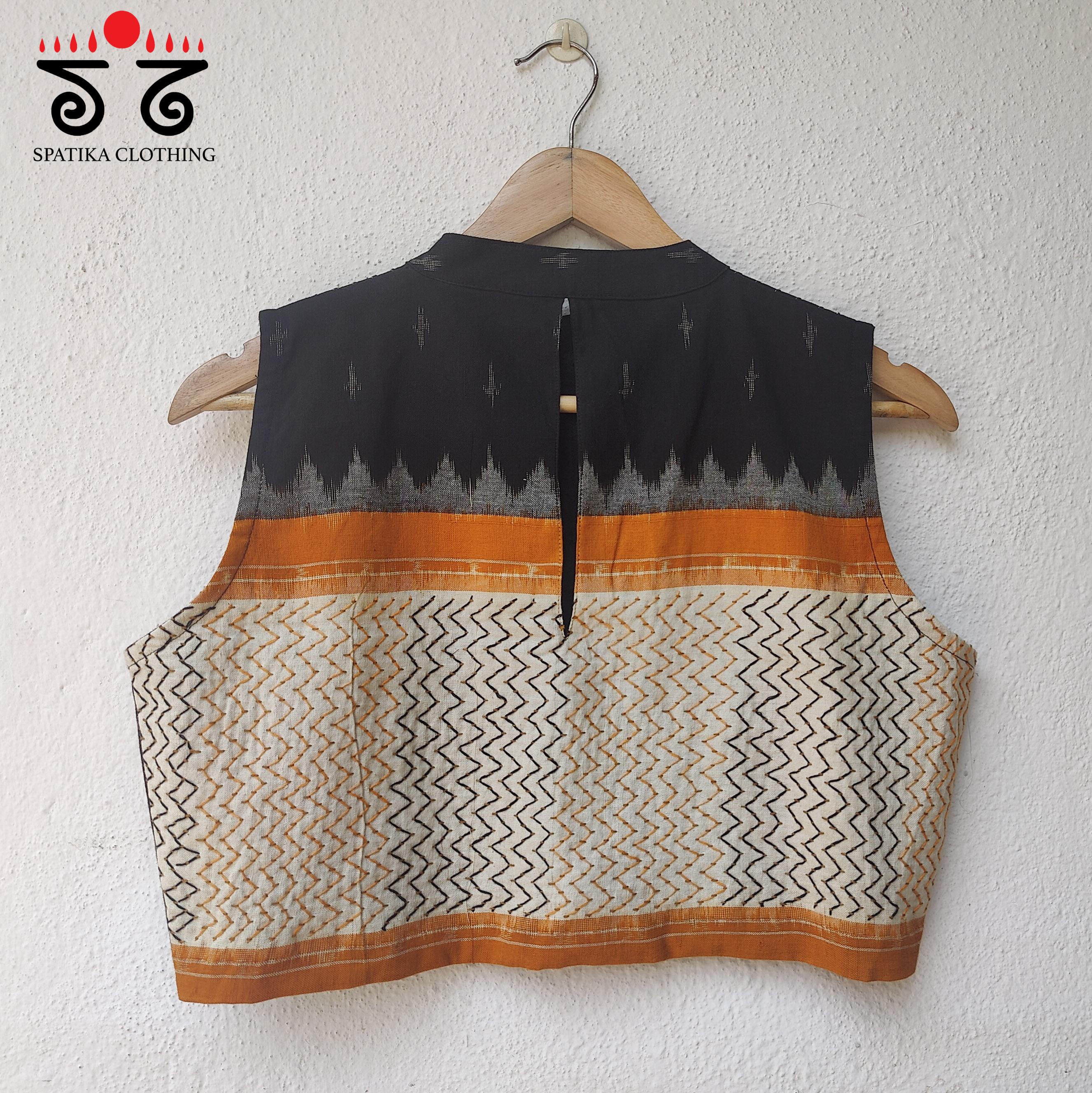 Lambani on Ikat sleeveless Blouse