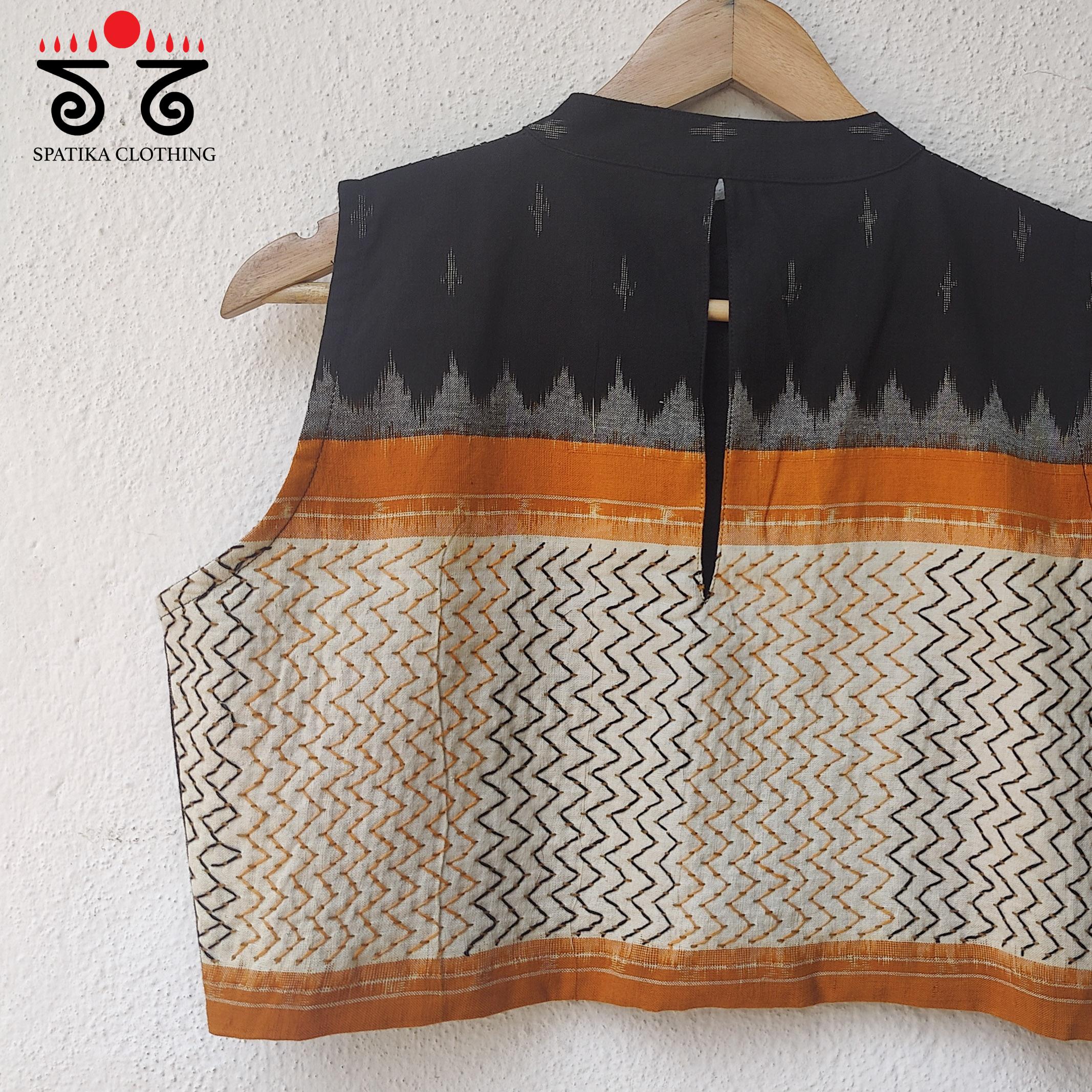 Lambani on Ikat sleeveless Blouse