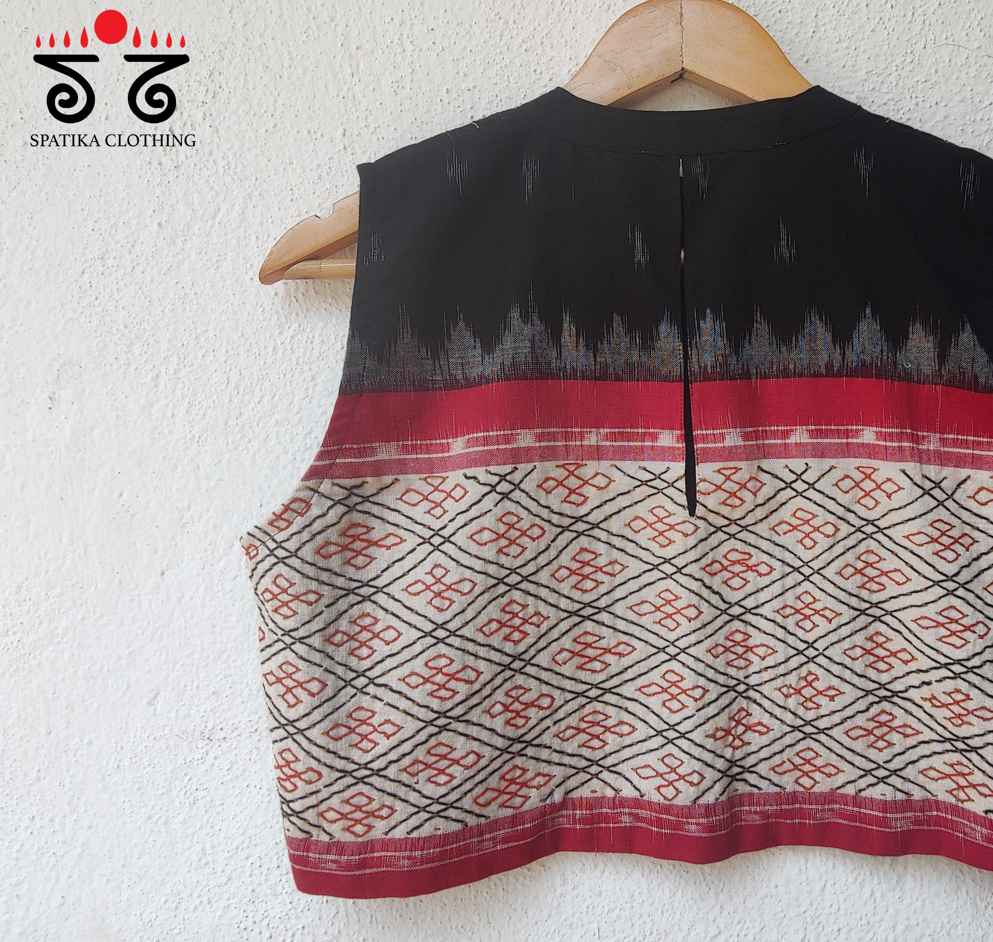 Lambani on Ikat sleeveless Blouse