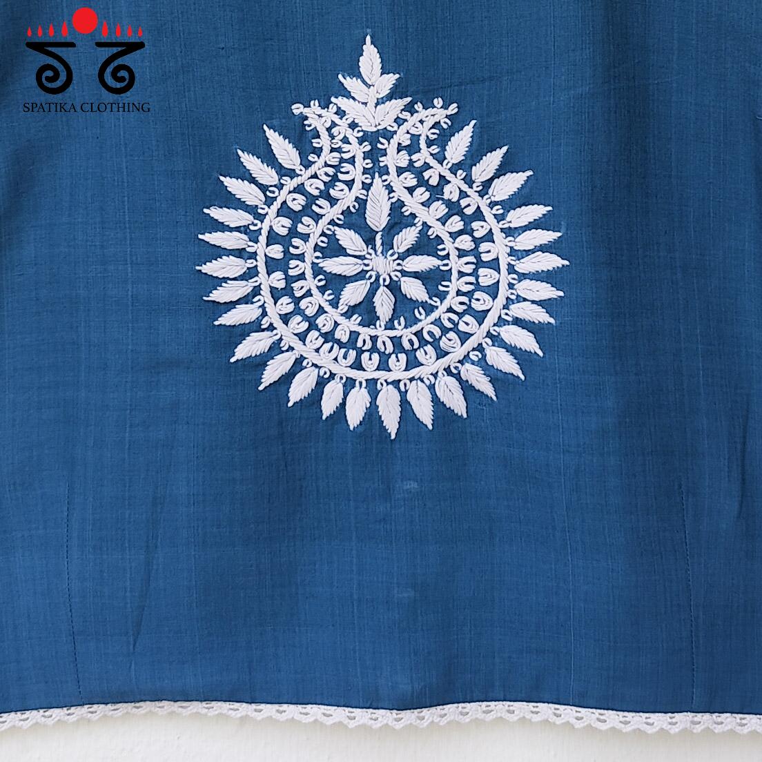 The Solid Chikankari and Lace Blouse - New Edition