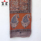 Ajrakh on Silk Cotton Stole - Natural Dyes