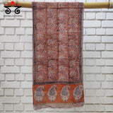 Ajrakh on Silk Cotton Stole - Natural Dyes