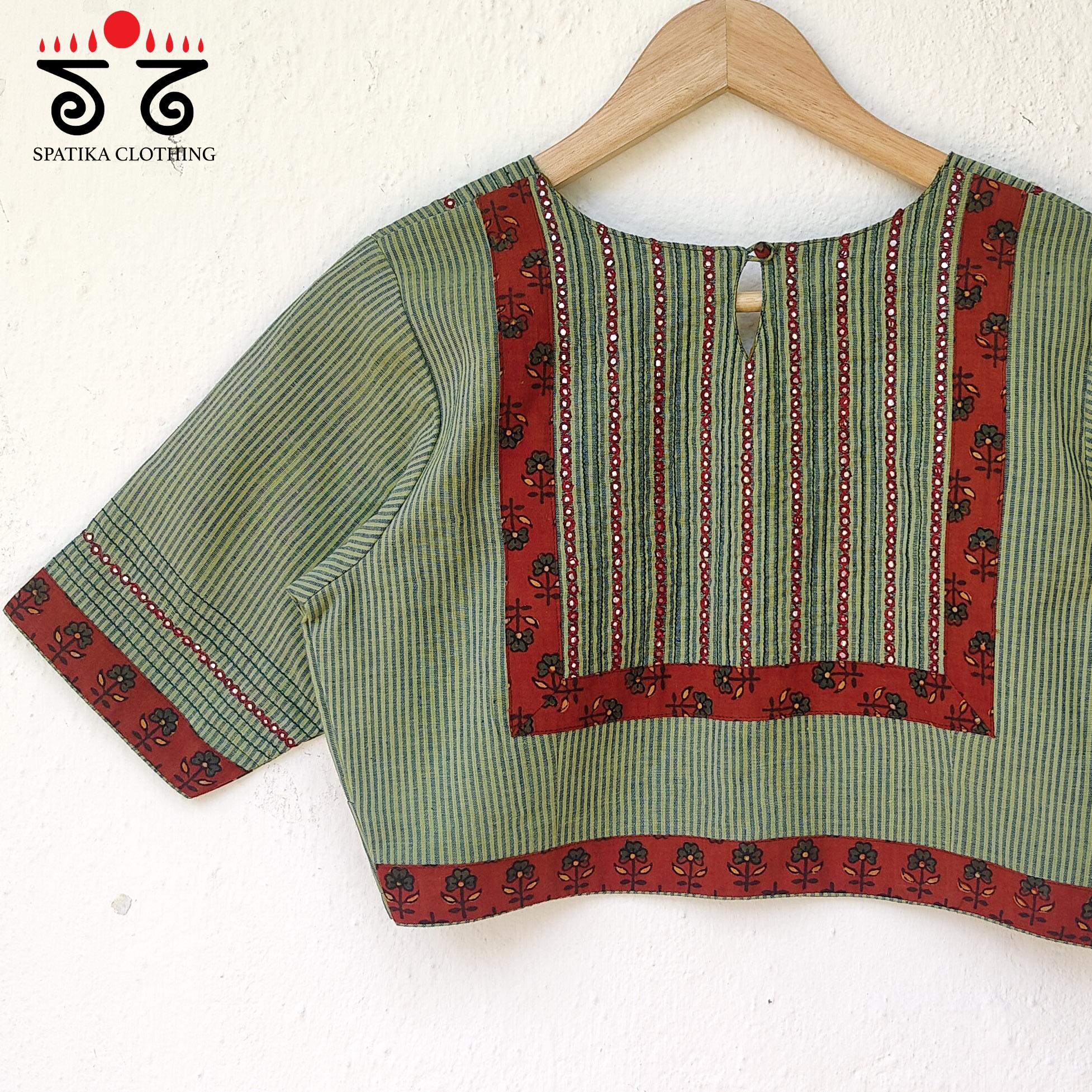 Mirror Work Hand embroidered Blouse