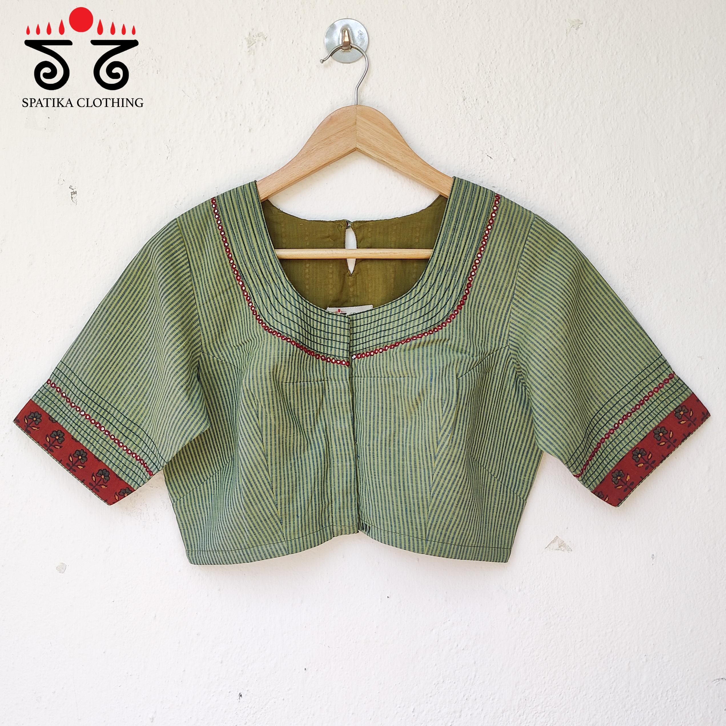 Mirror Work Hand embroidered Blouse