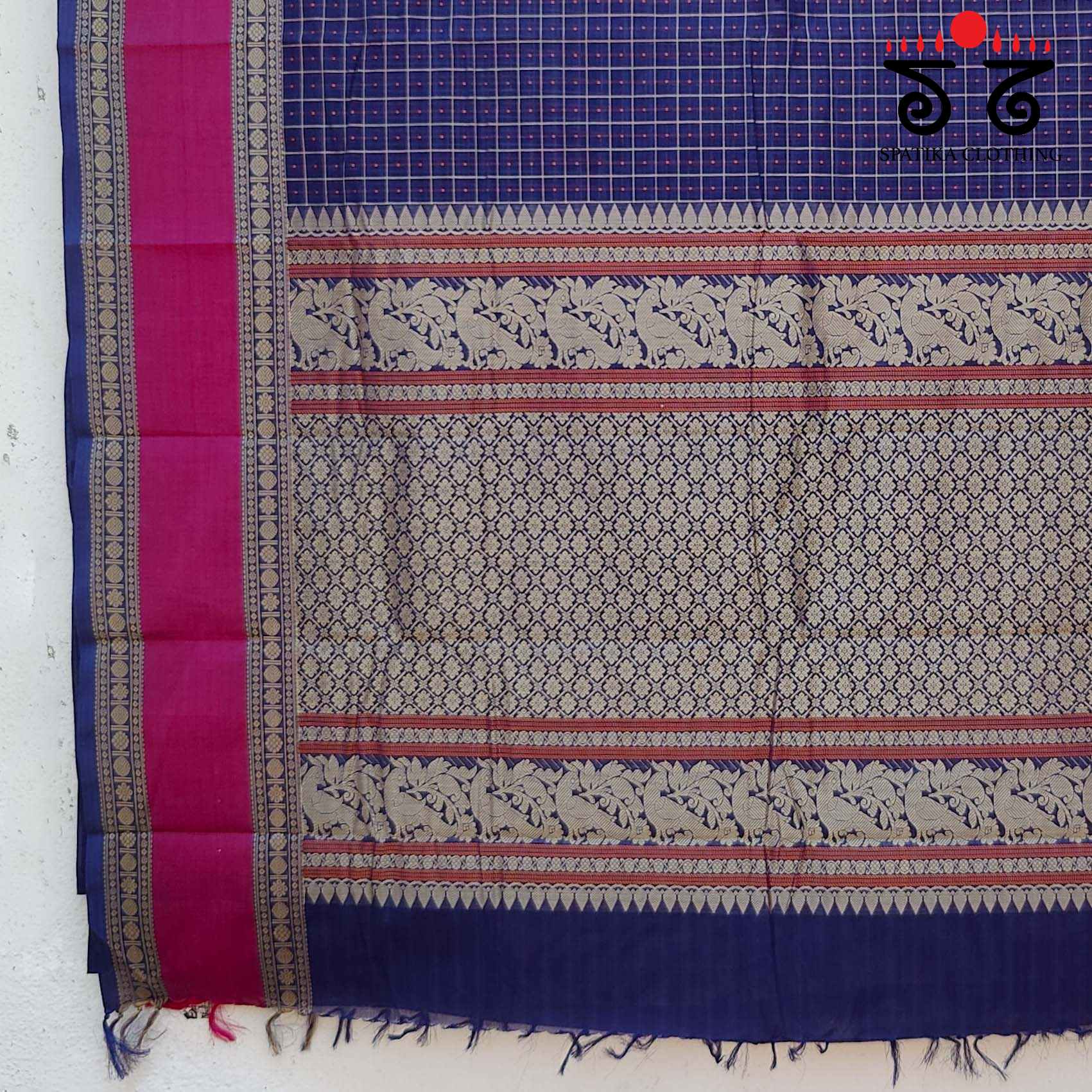 Kanchi Cotton Laksha Deepam - Handwoven Cotton Saree