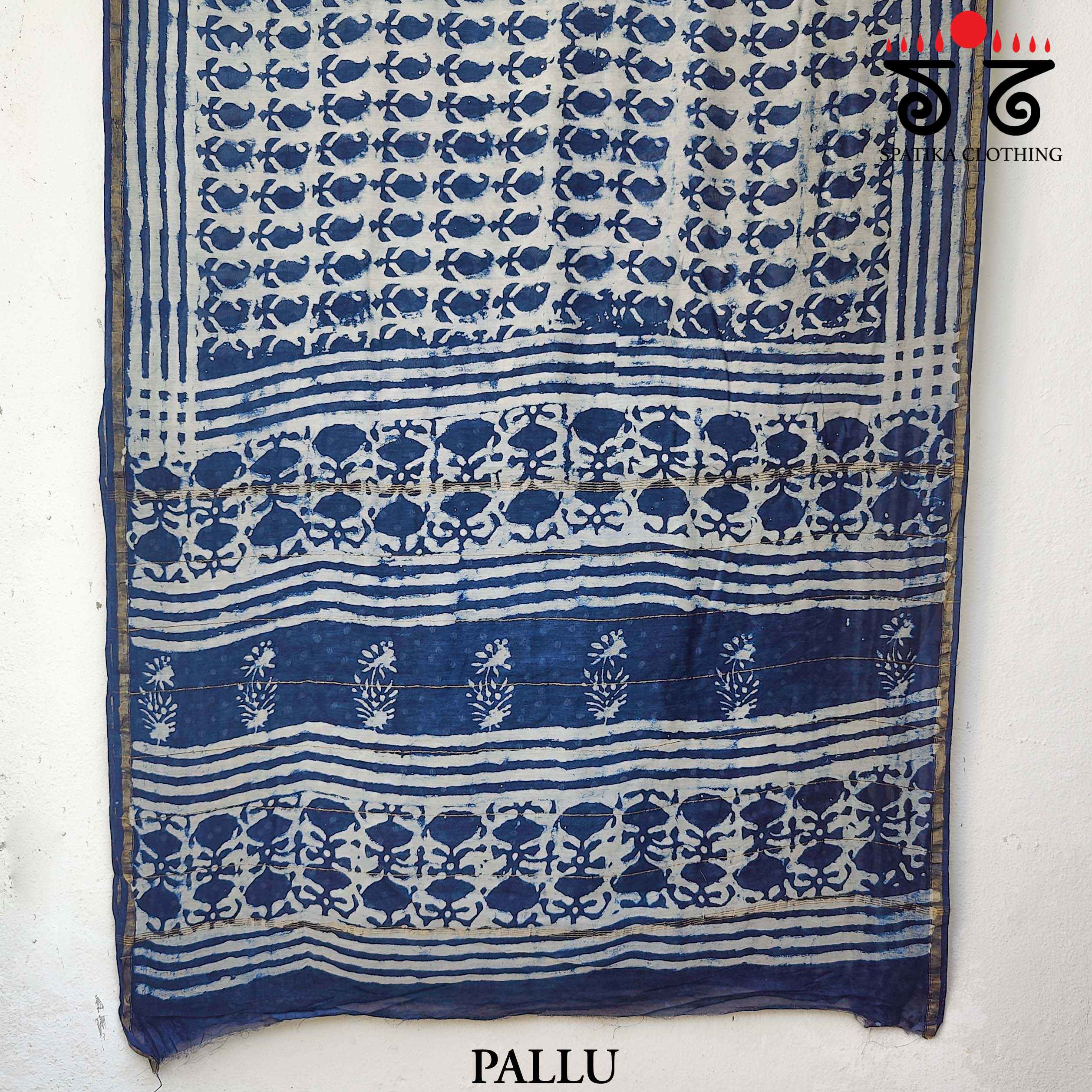 Handblock Print on Chanderi Silk Cotton Saree