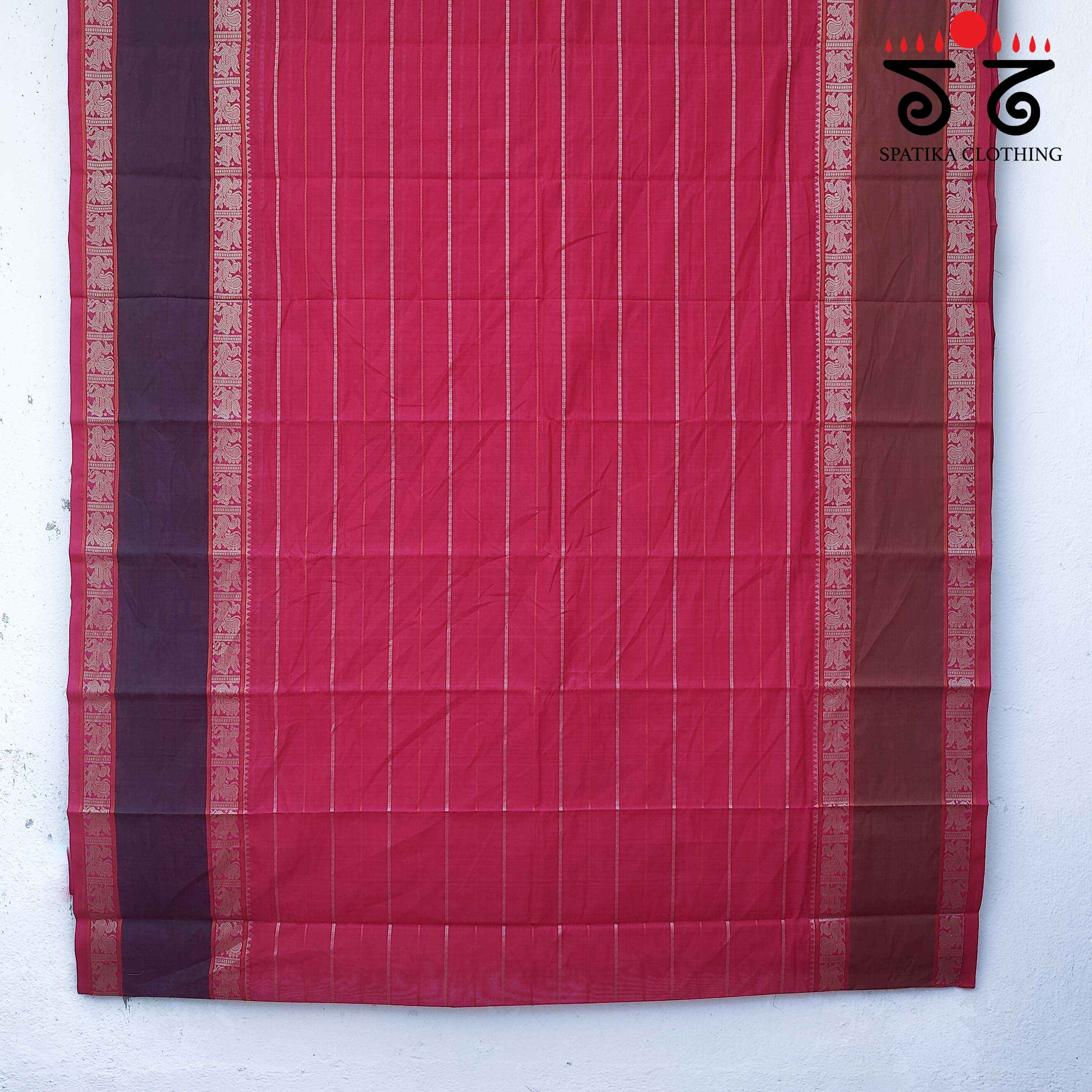 Korvai Kanchi Cotton - Handwoven Cotton Saree