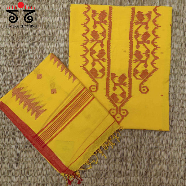 Jamdhani on Bengal Cotton Kurta Fabric - Set of Two