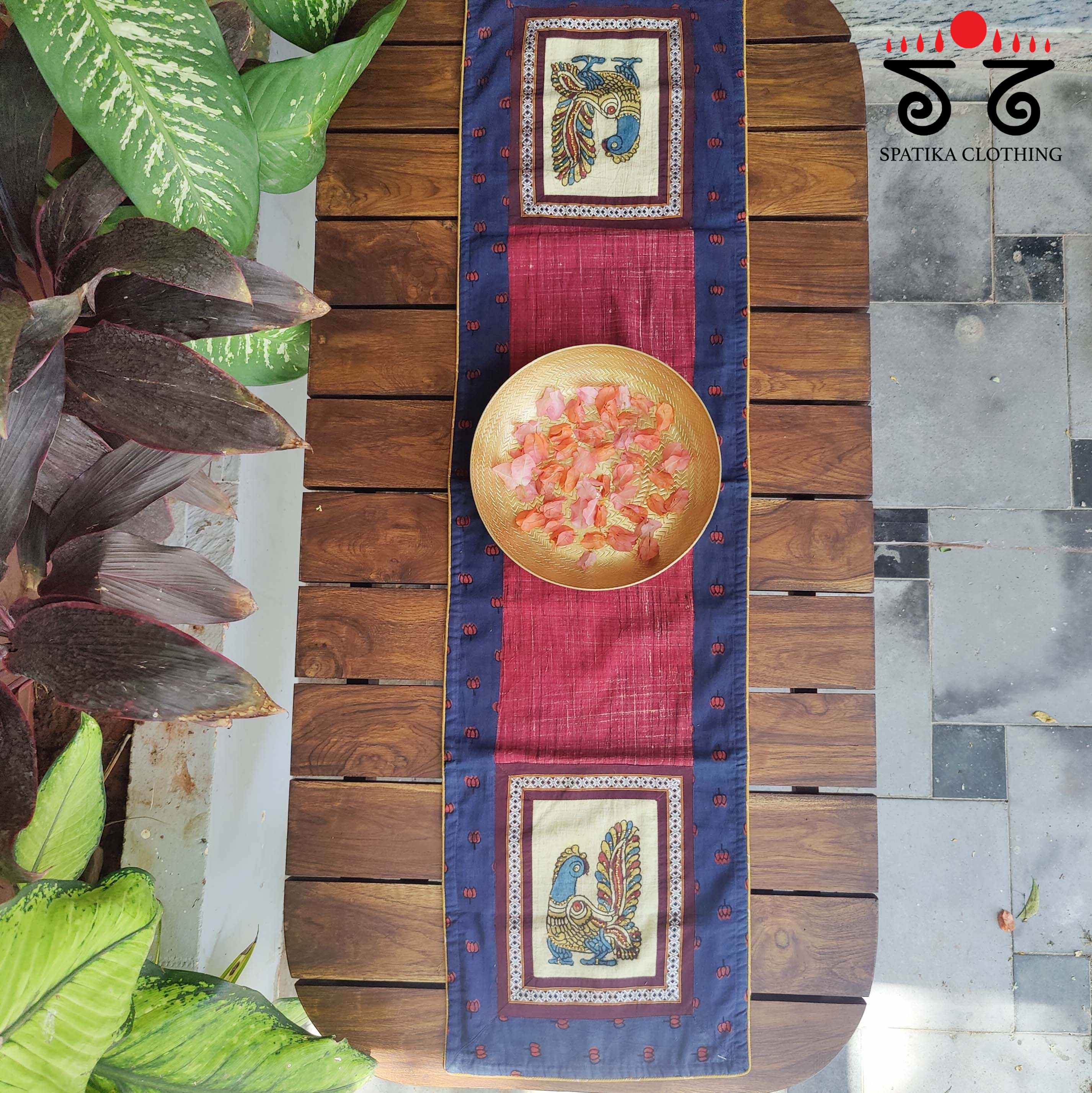 The Ajrakh - Kalamkari Table Runner