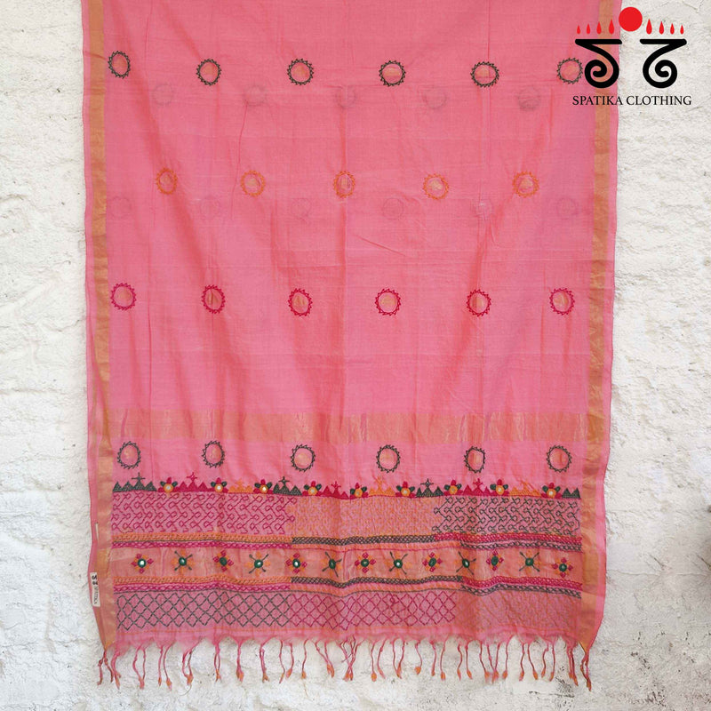 Lambani on Maheshwari Silk Cotton Dupatta