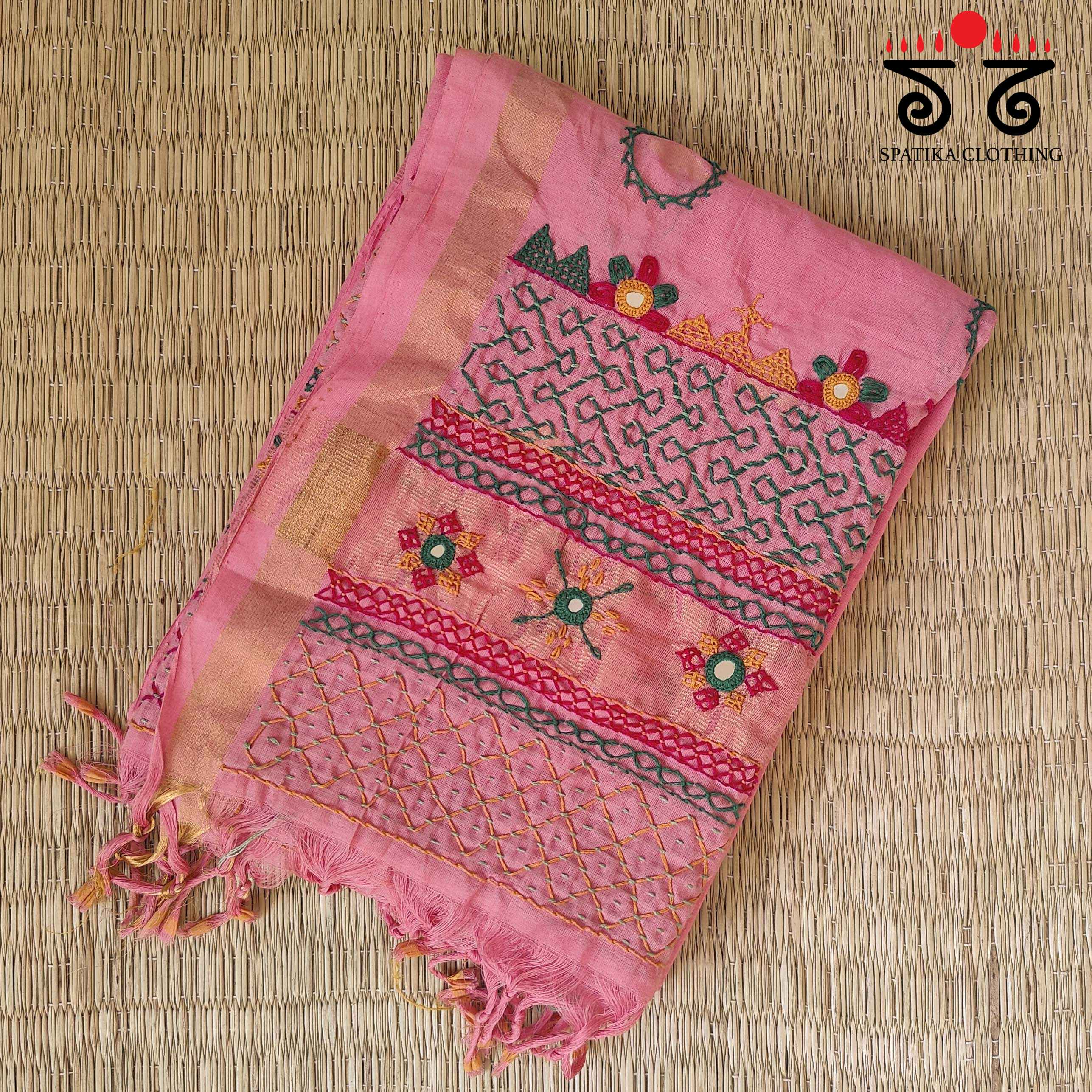 Lambani on Maheshwari Silk Cotton Dupatta