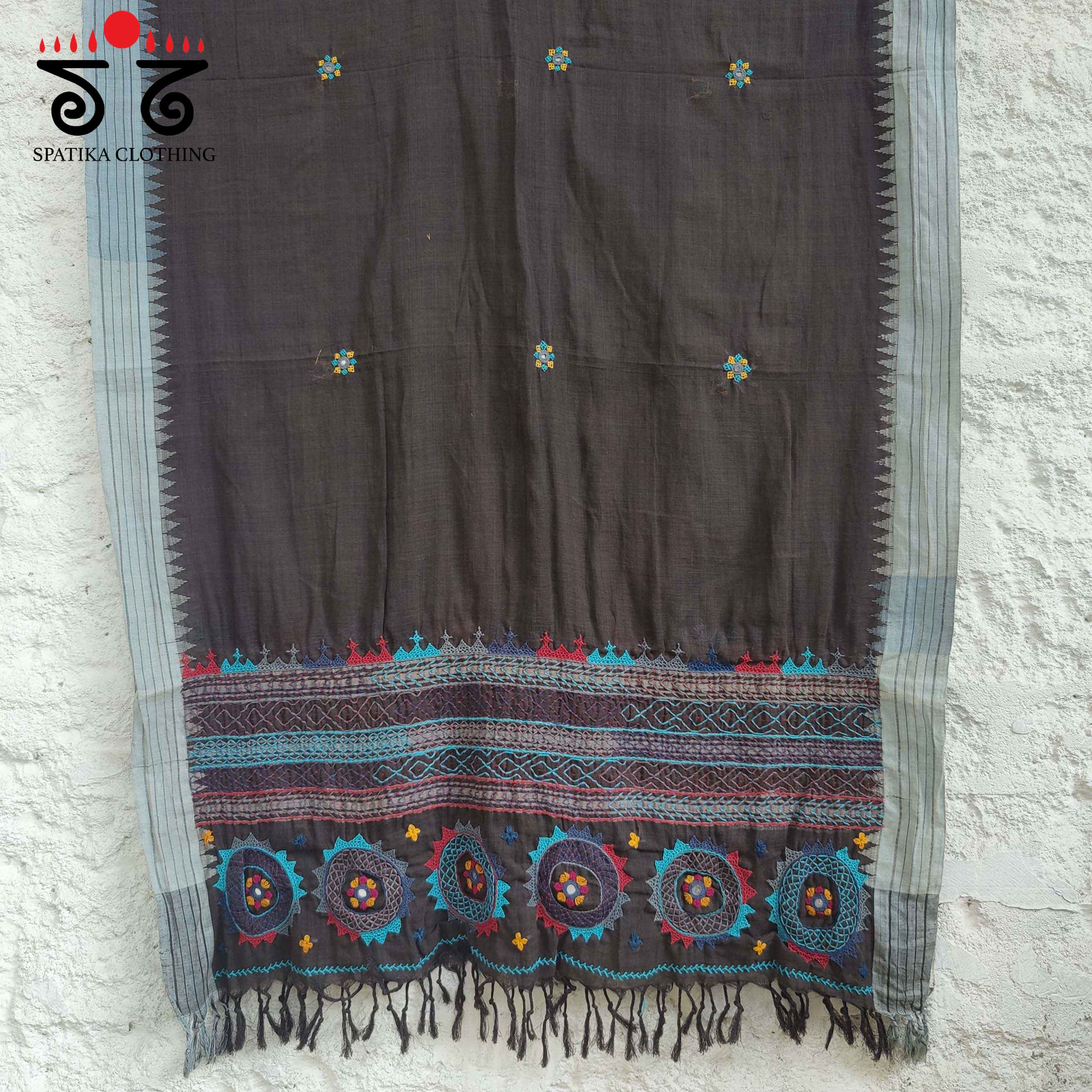 Lambani on Ponduru Hand Embroidered Dupatta