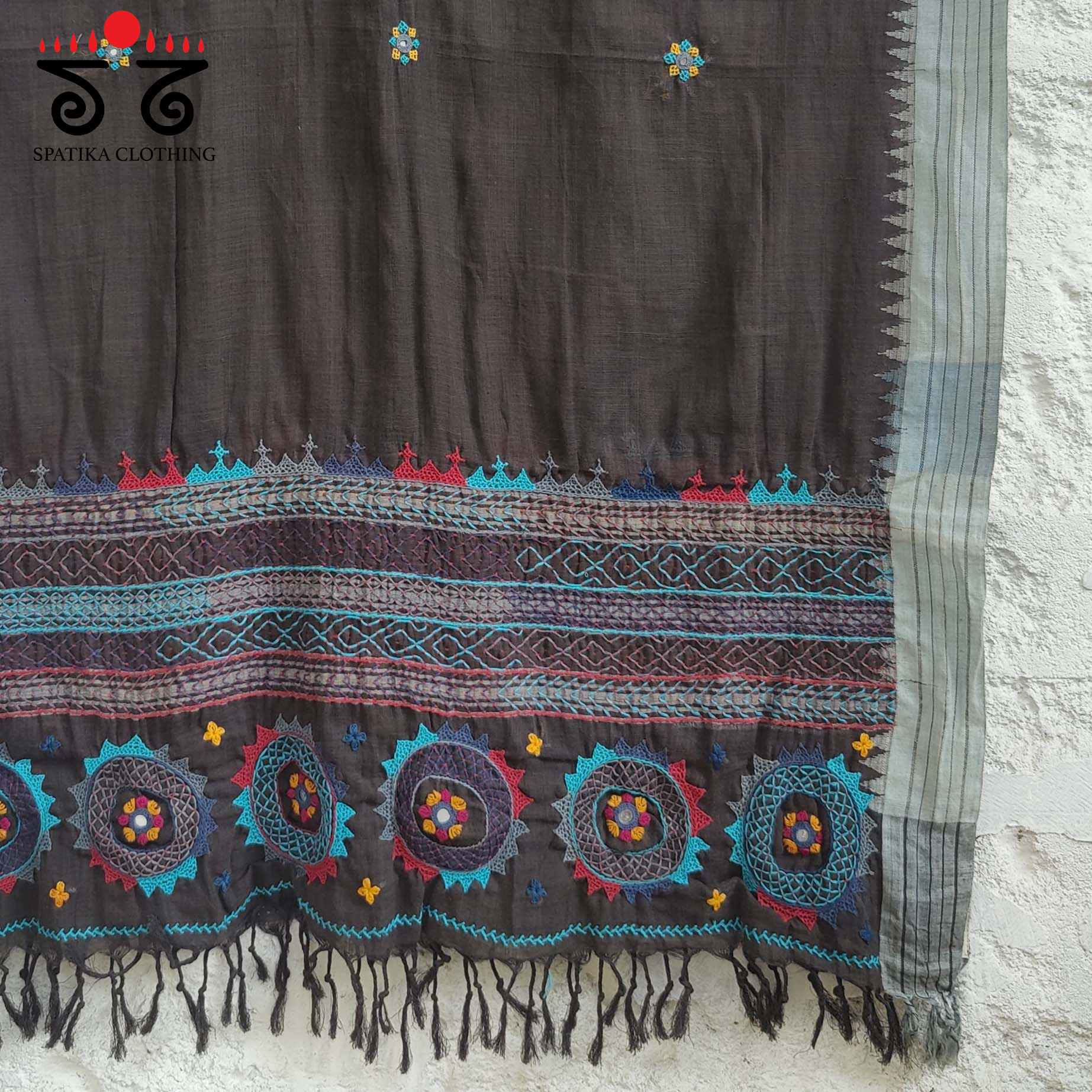 Lambani on Ponduru Hand Embroidered Dupatta