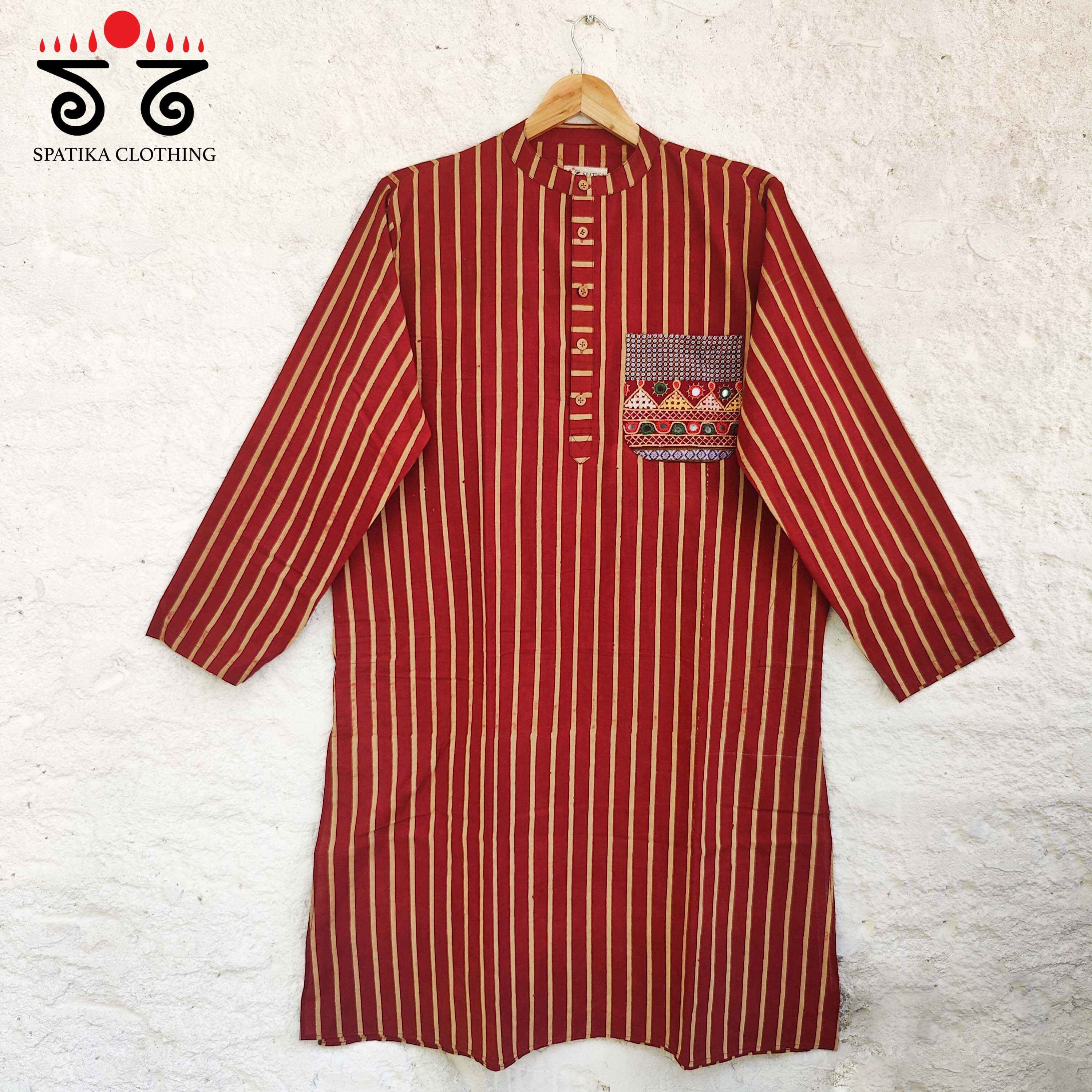 Ajrakh Men's Handwoven Cotton Kurta
