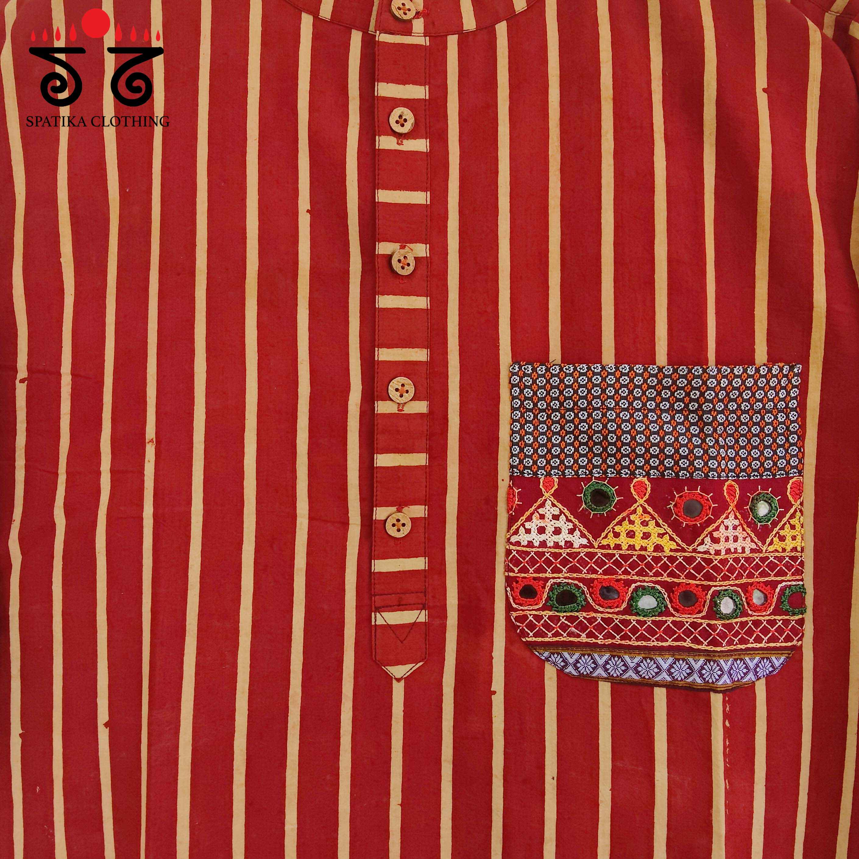 Ajrakh Men's Handwoven Cotton Kurta