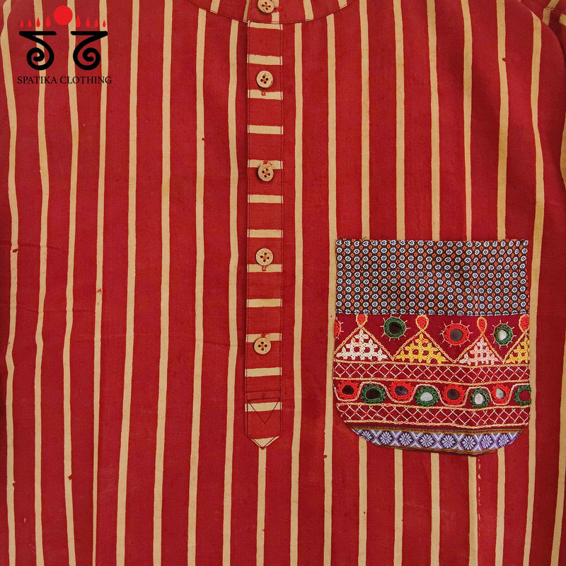 Ajrakh Men's Handwoven Cotton Kurta