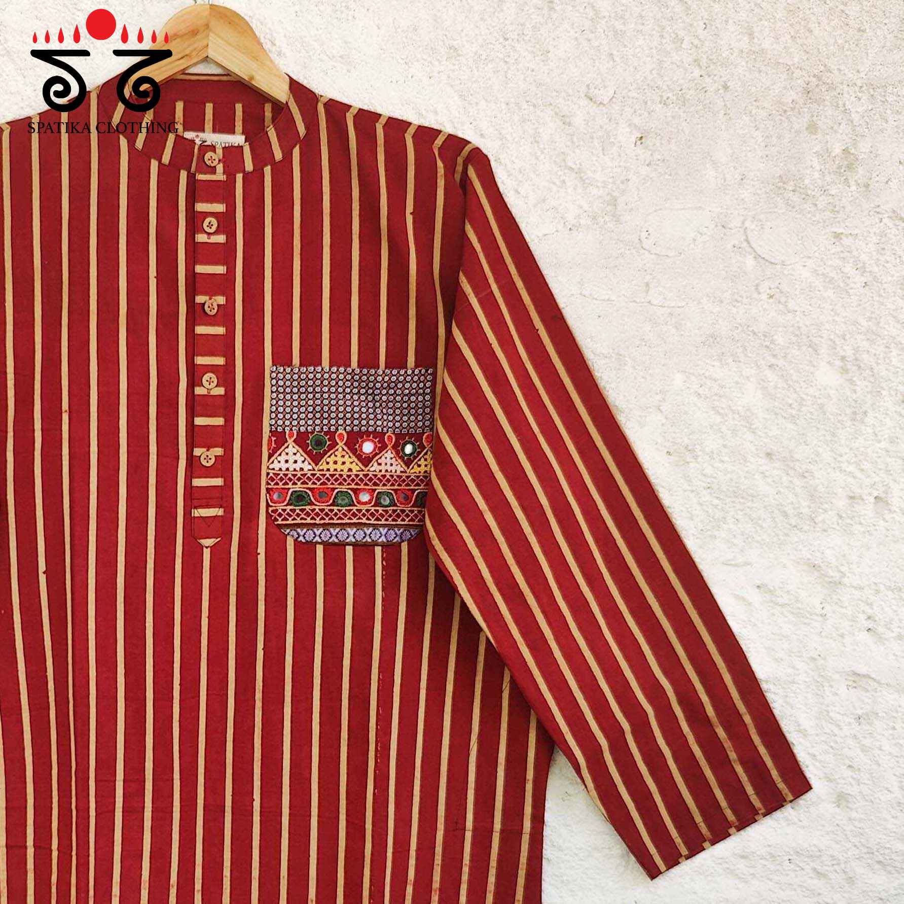 Ajrakh Men's Handwoven Cotton Kurta