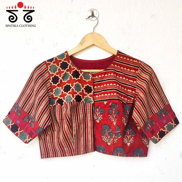 The Ajrakh Collage Blouse