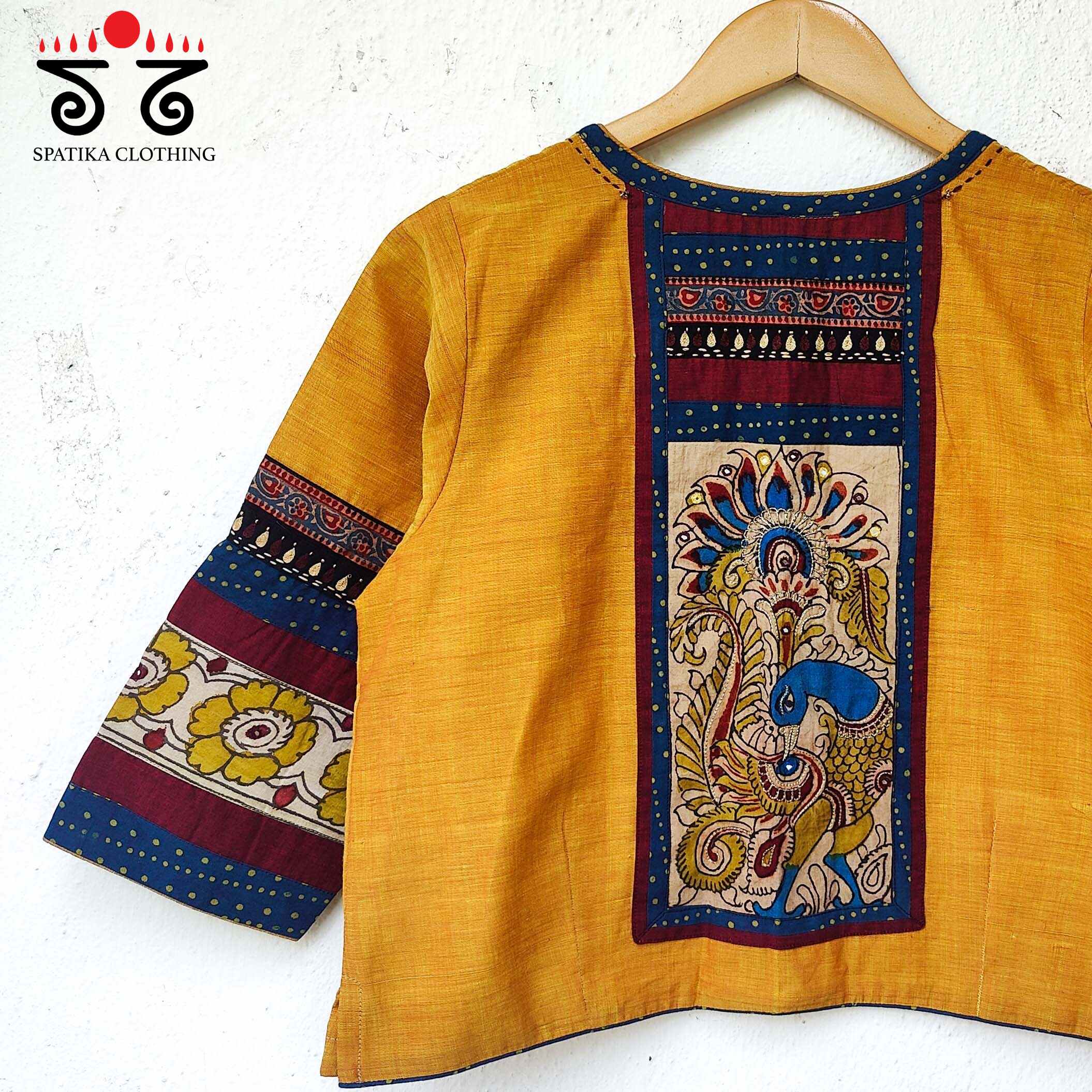 The Peacock Kalamkari Croptop