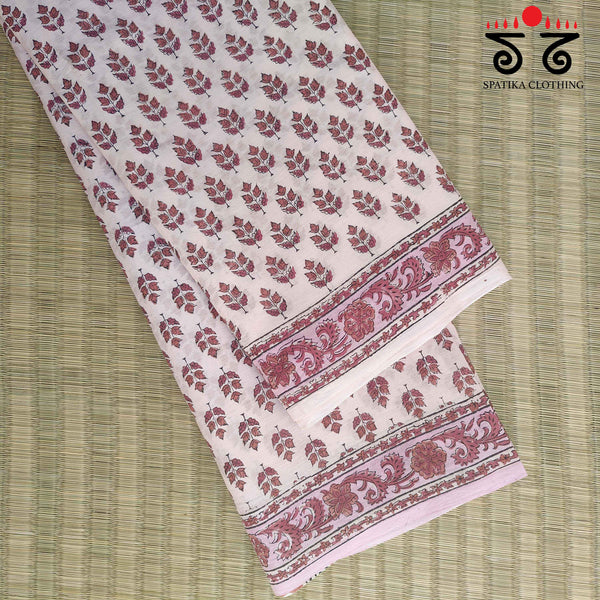 Handblock Printed Cotton Saree