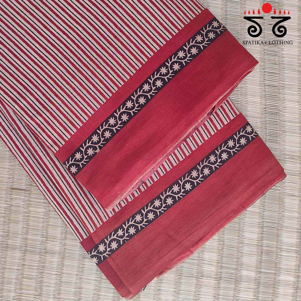 Handblock Printed Cotton Saree
