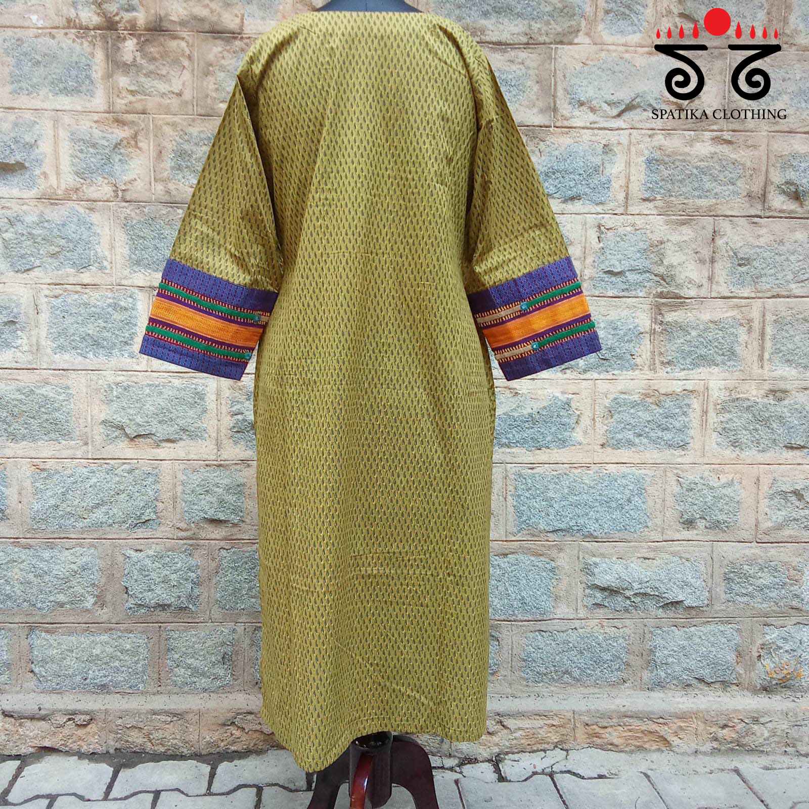 Ajrakh - Khun Hand Embroidered Kurta