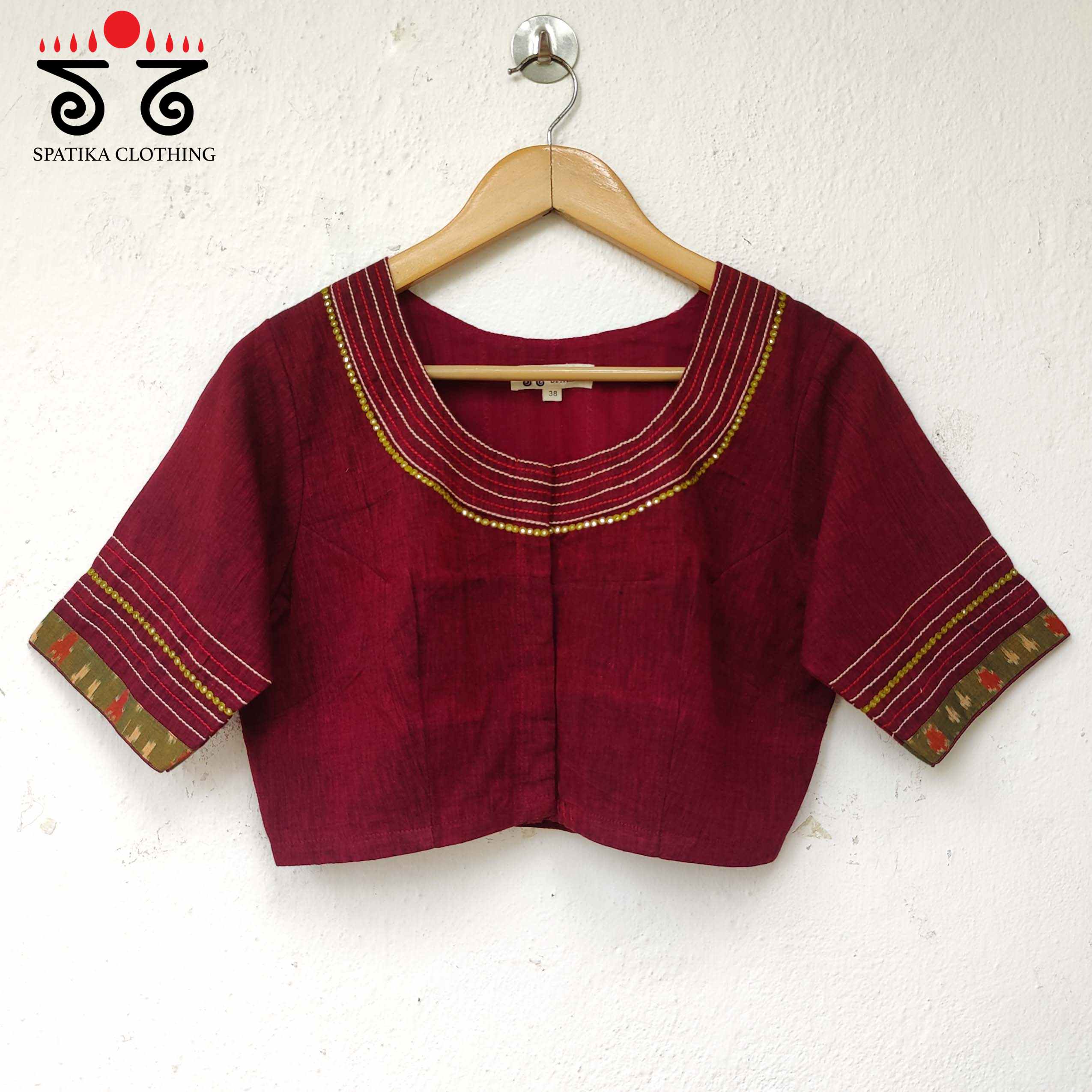 Mirror Work Hand embroidered Blouse