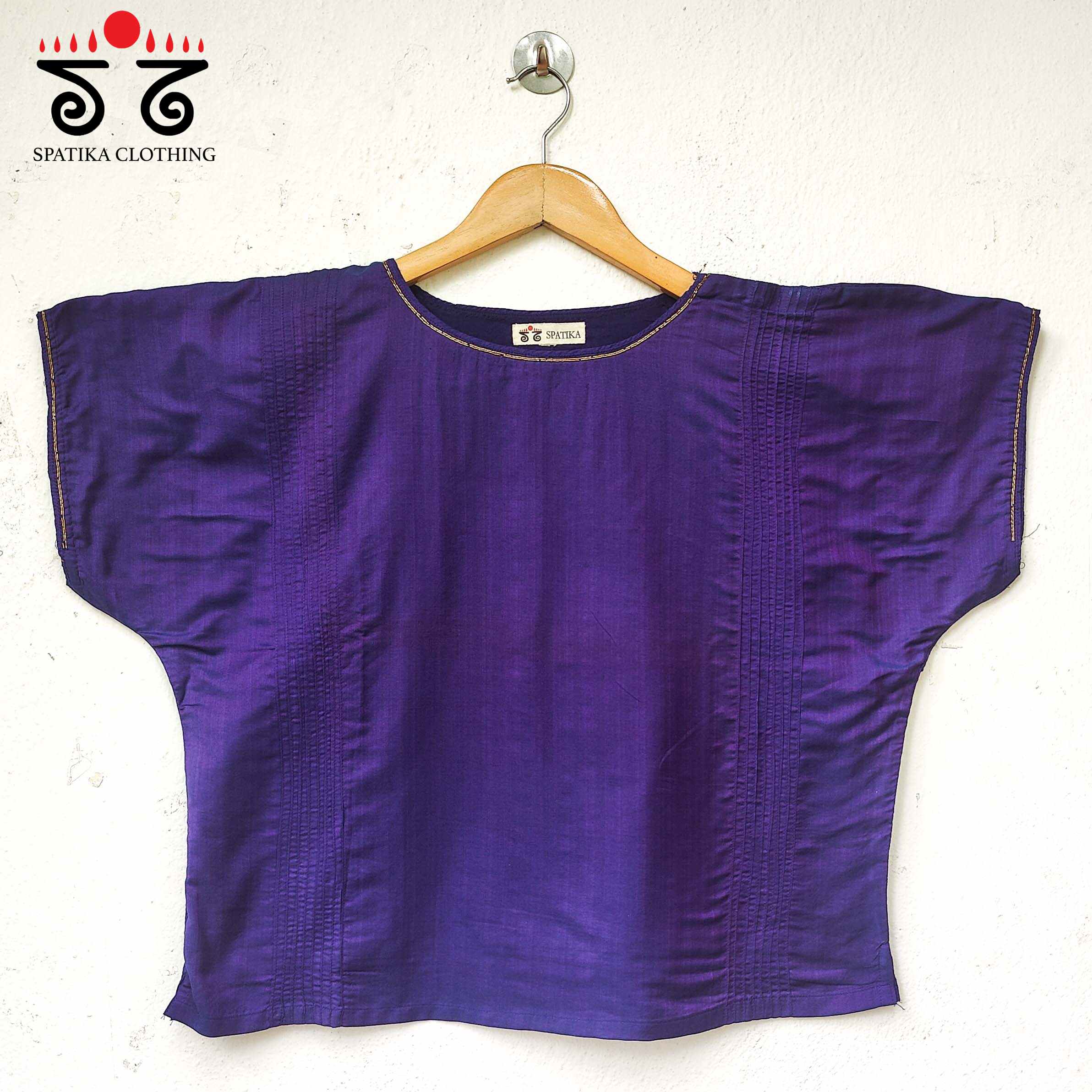 Hand - Embroidered Silk Crop Top