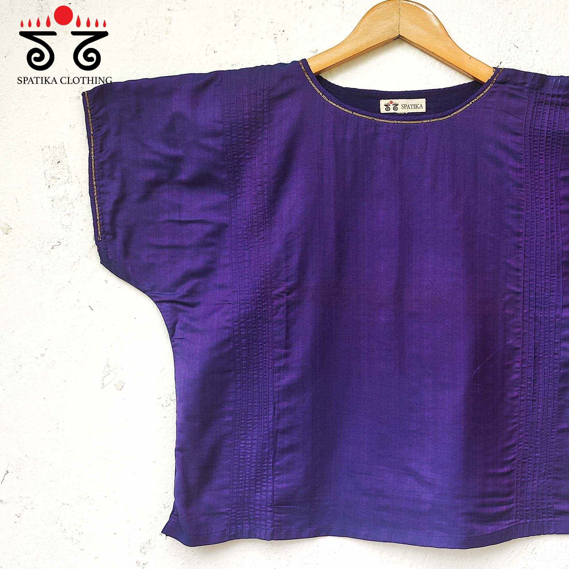 Hand - Embroidered Silk Crop Top