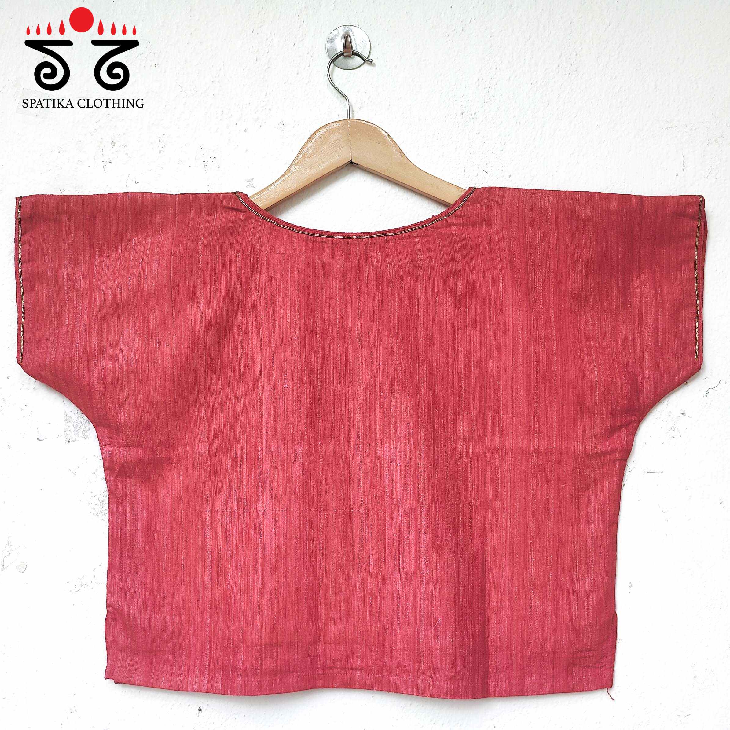 Hand - Embroidered Silk Crop Top