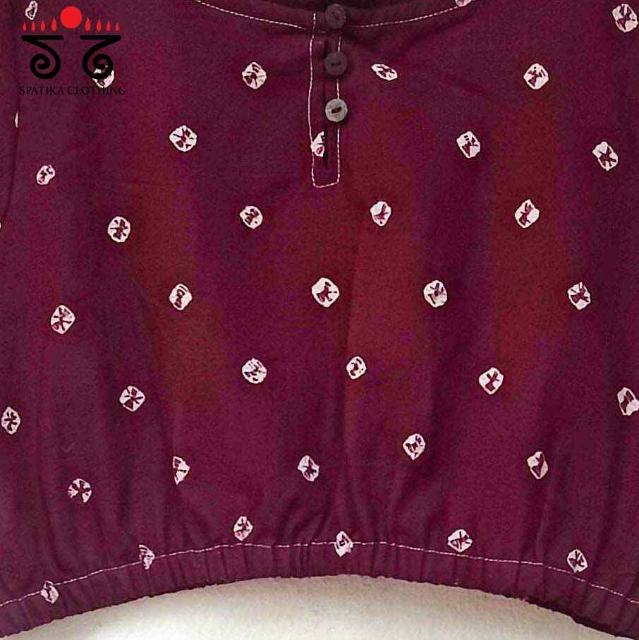 The Frilled Bandhani blouse