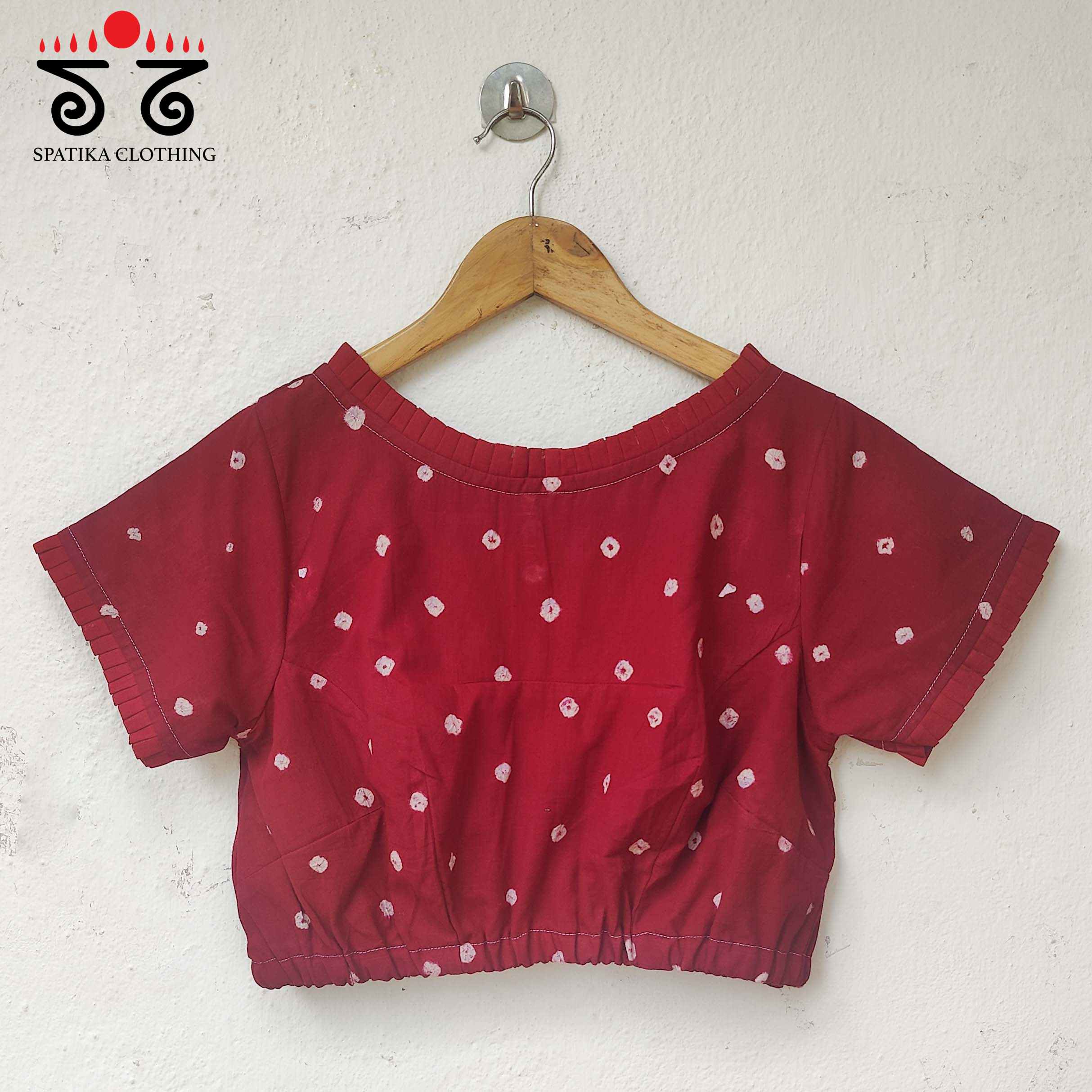 The Frilled Bandhani blouse