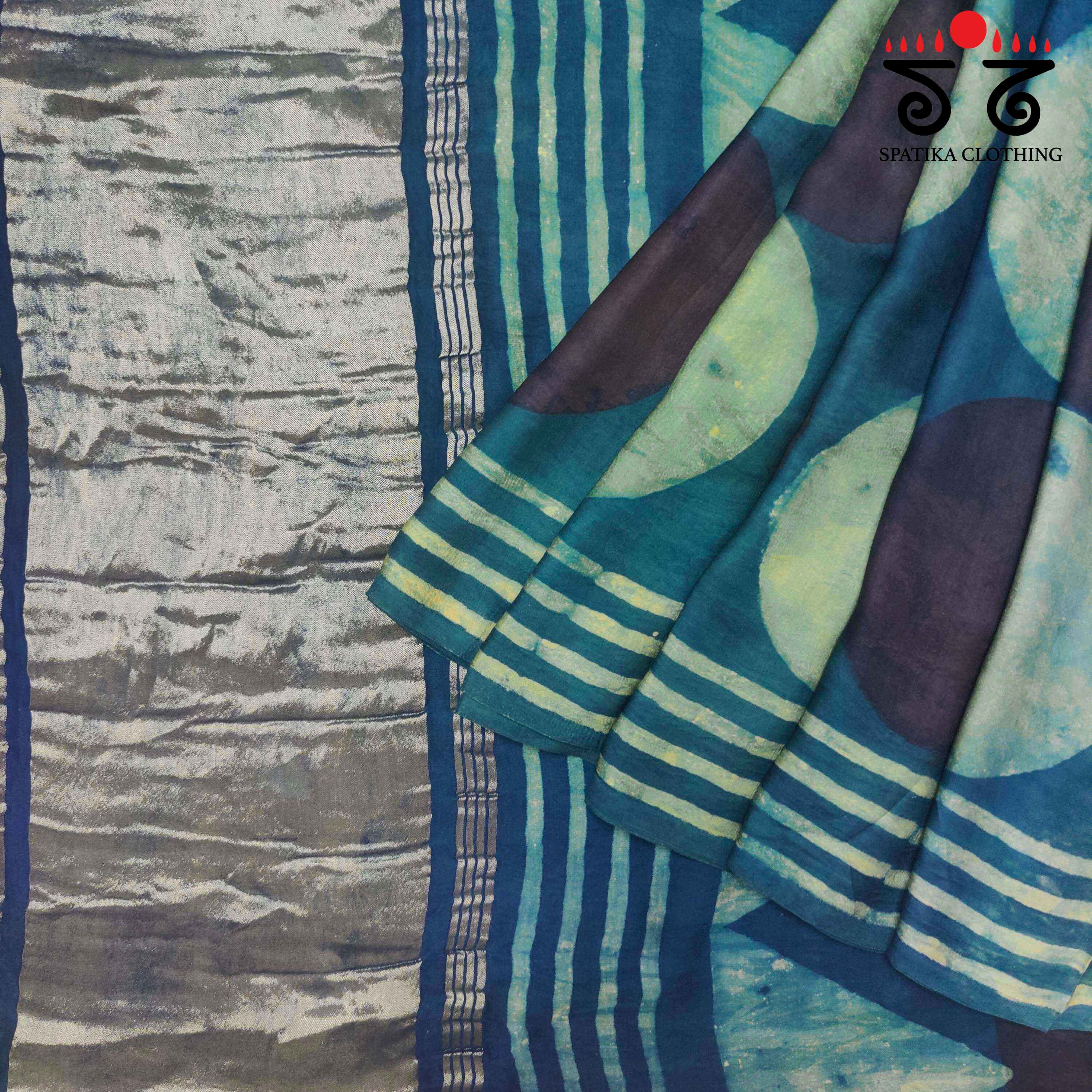 Hand Block Printed Modal Silk Saree