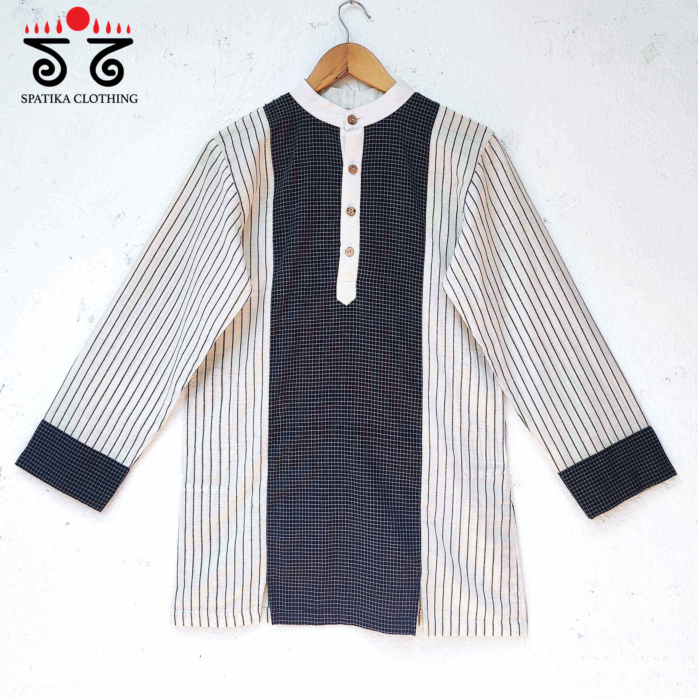 Men's Handwoven Cotton Short Kurta