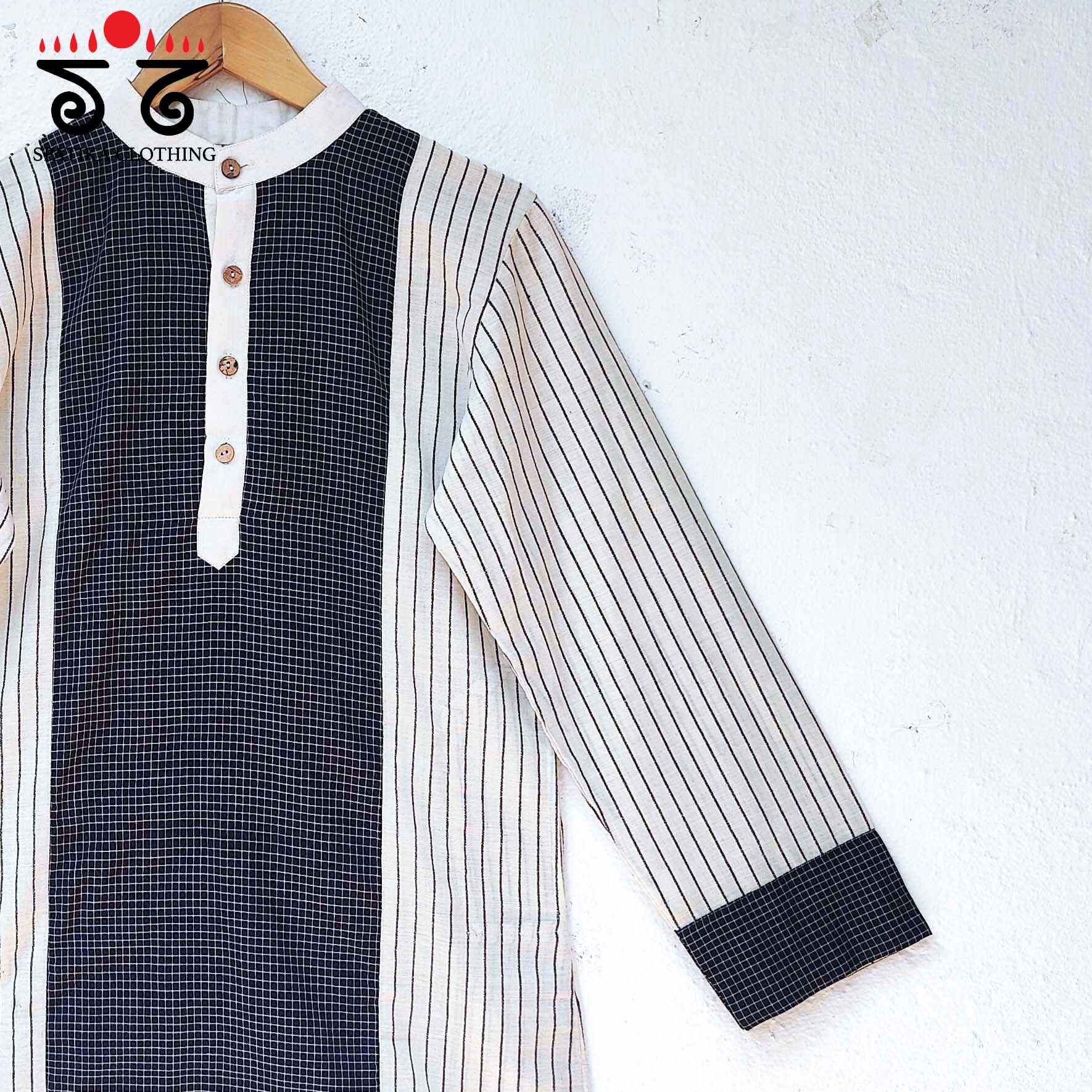 Men's Handwoven Cotton Short Kurta