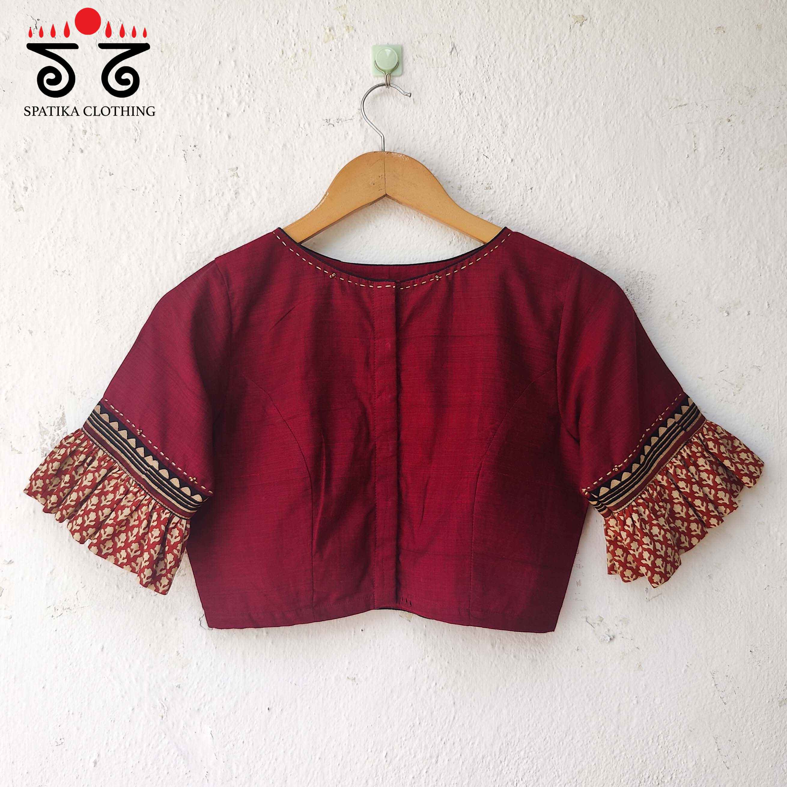 The Ajrakh-Frilled Blouse