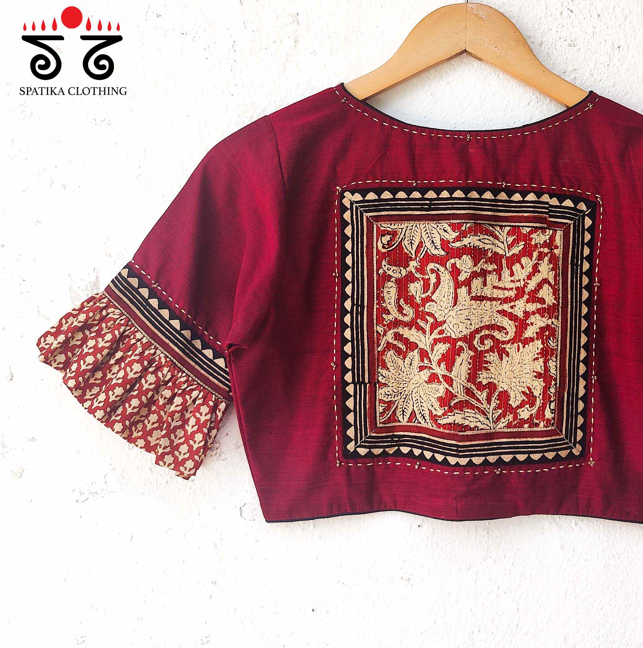 The Ajrakh-Frilled Blouse