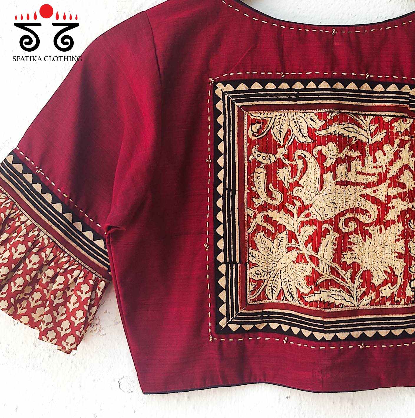 The Ajrakh-Frilled Blouse