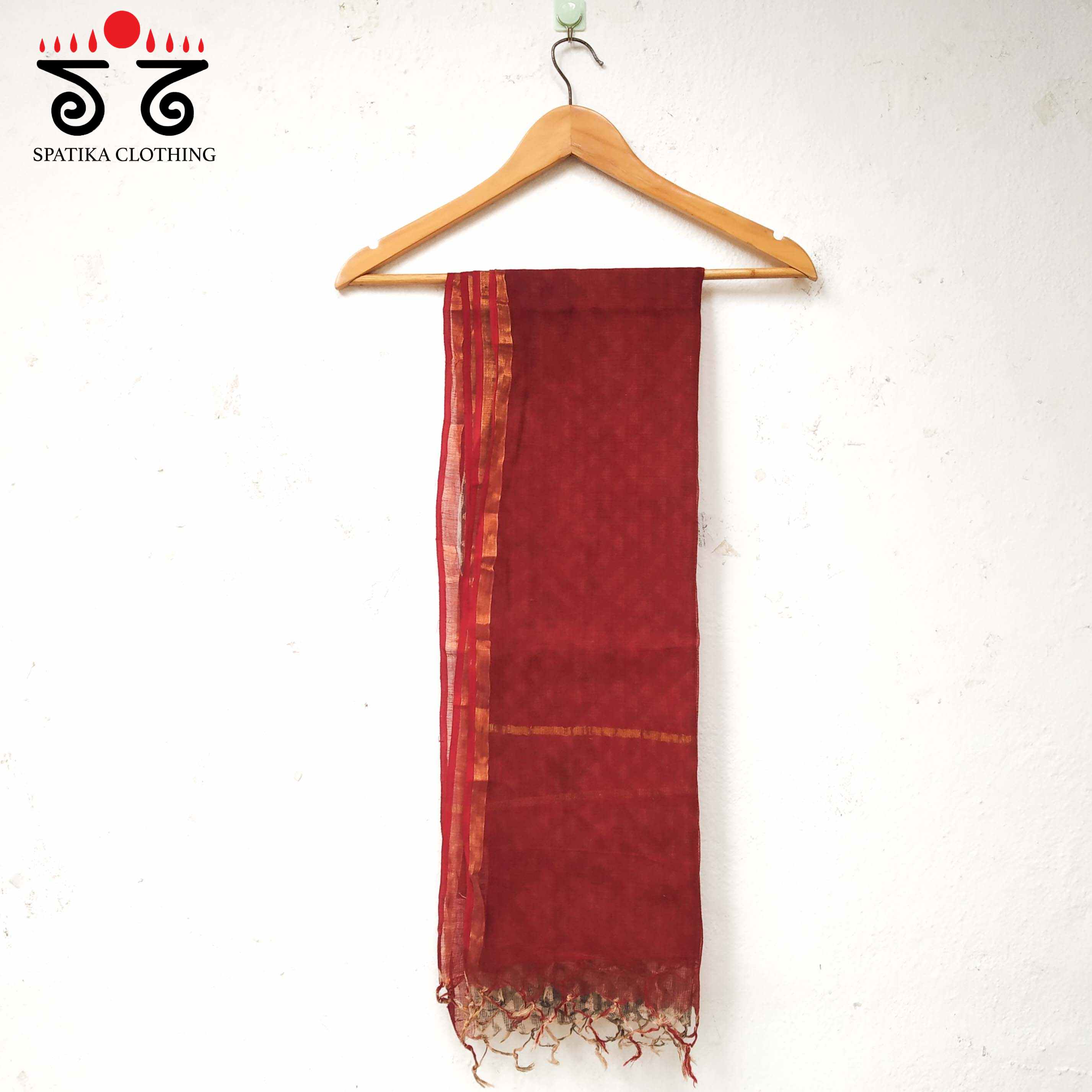 Ajrakh on Kota Dupatta - Natural Dyes