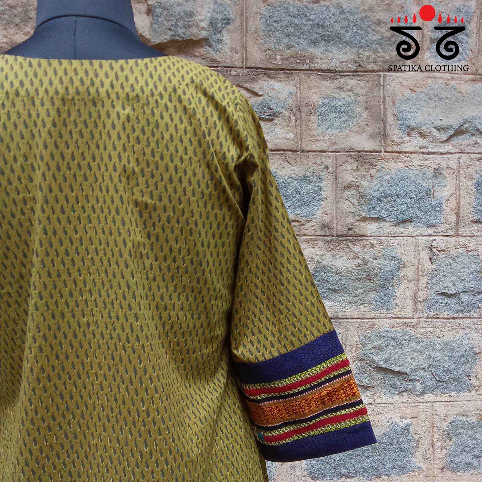 Ajrakh - Khun Hand Embroidered Kurta