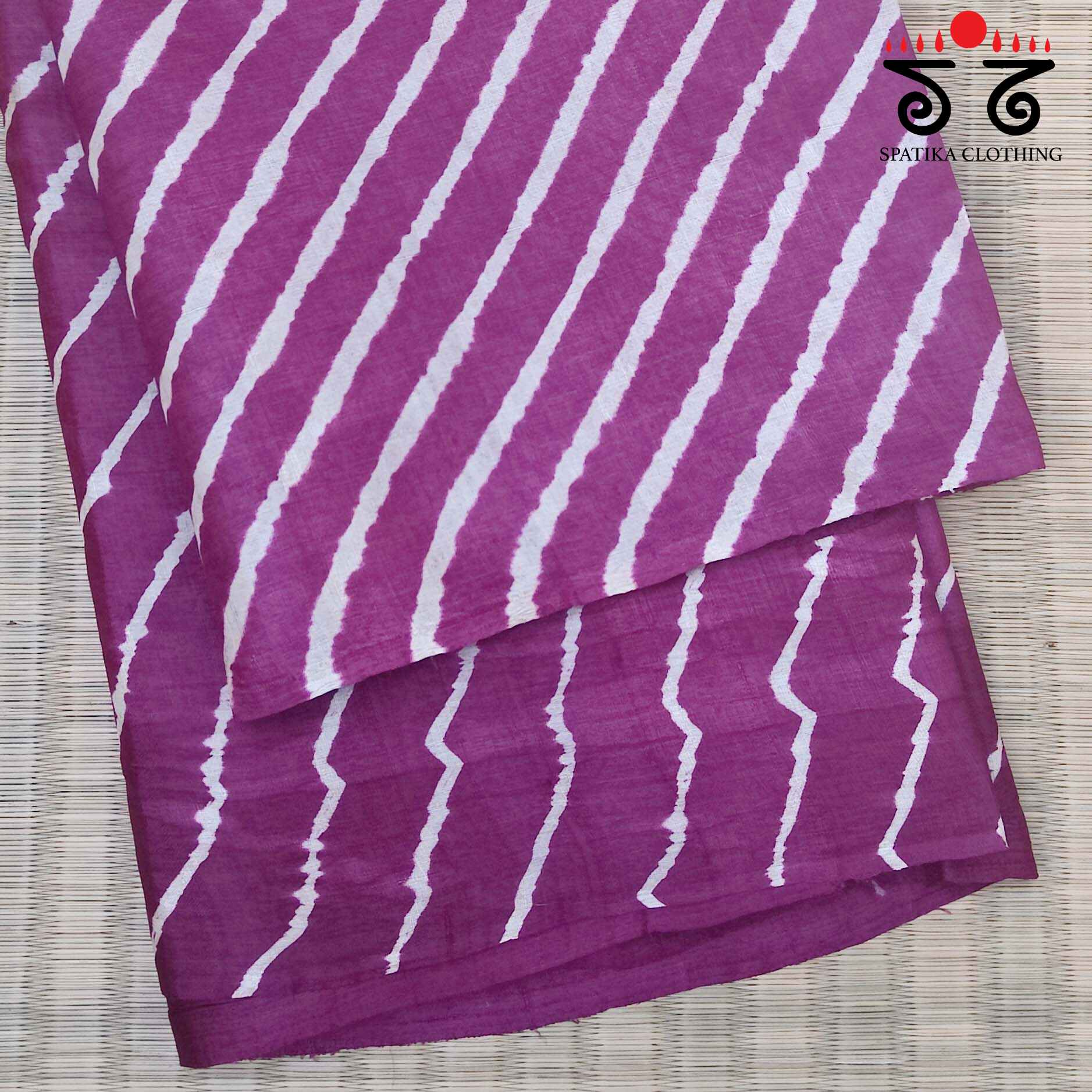 Leheriya on Tussar Silk Saree