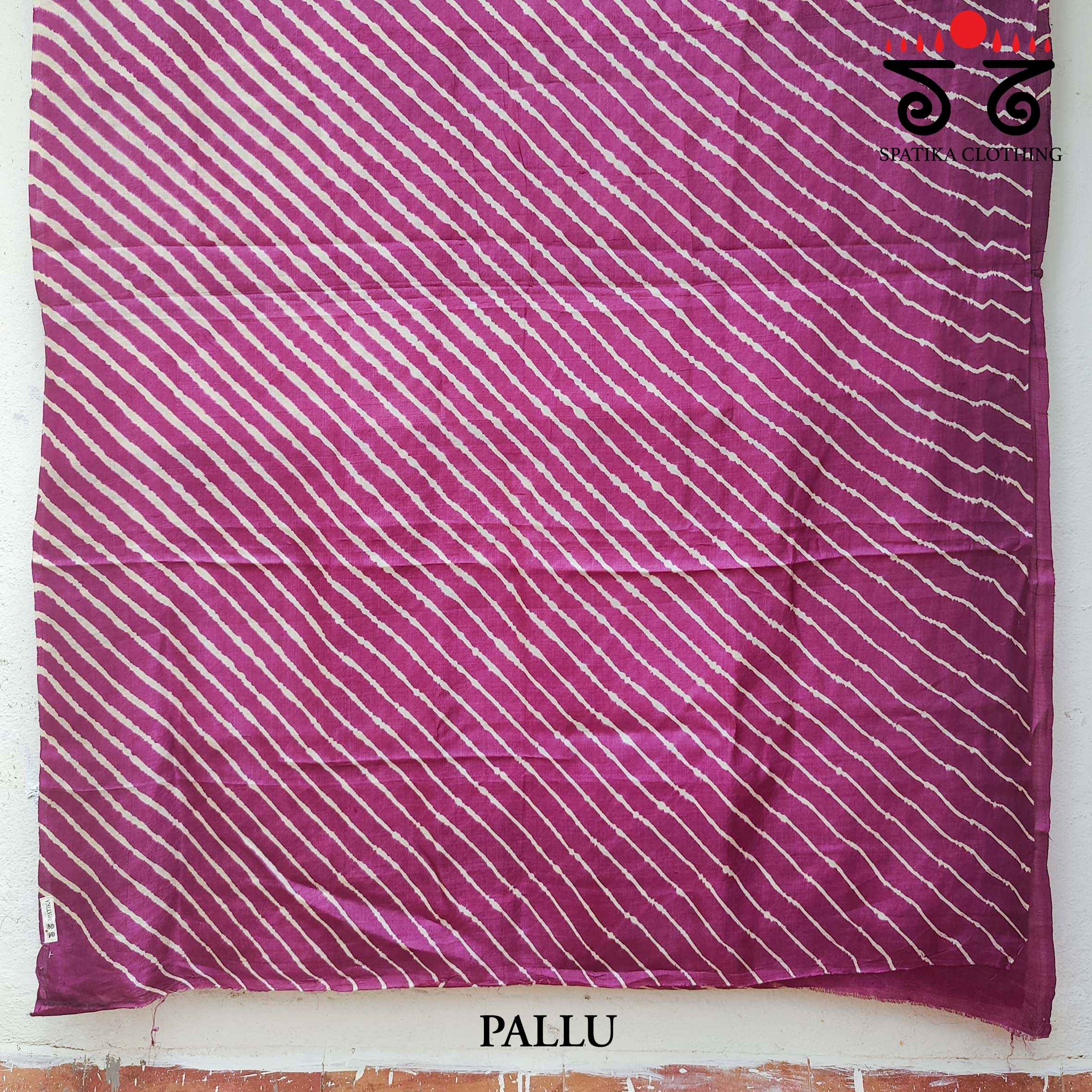 Leheriya on Tussar Silk Saree