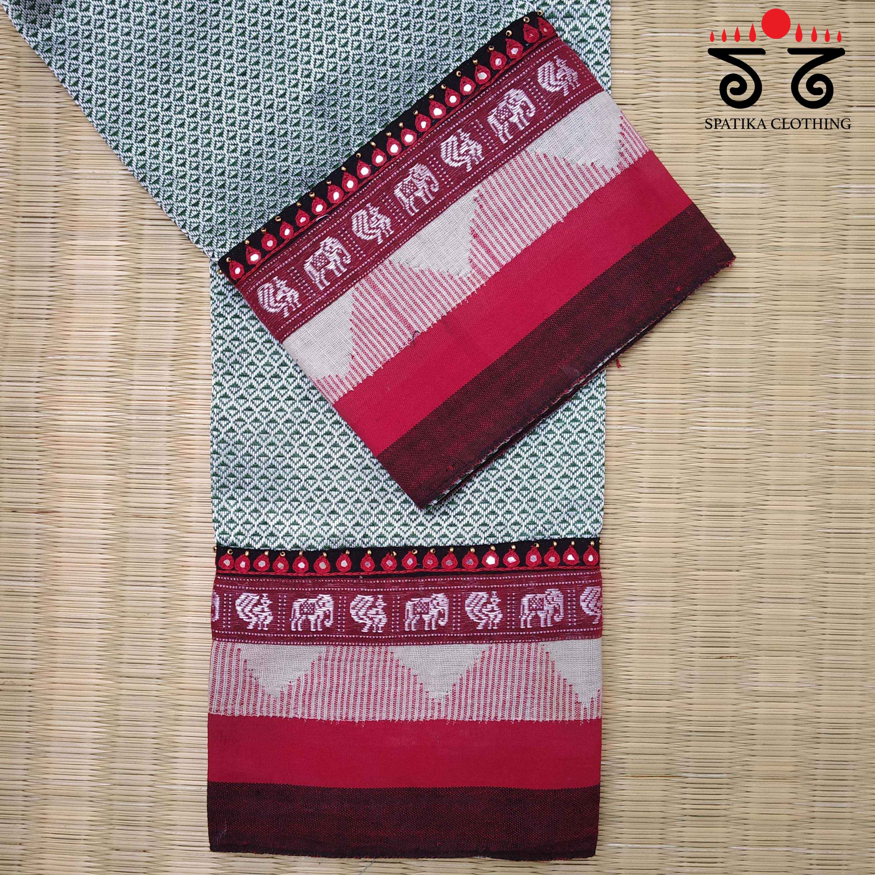 Khun - Hand Embroidered Blouse Fabric