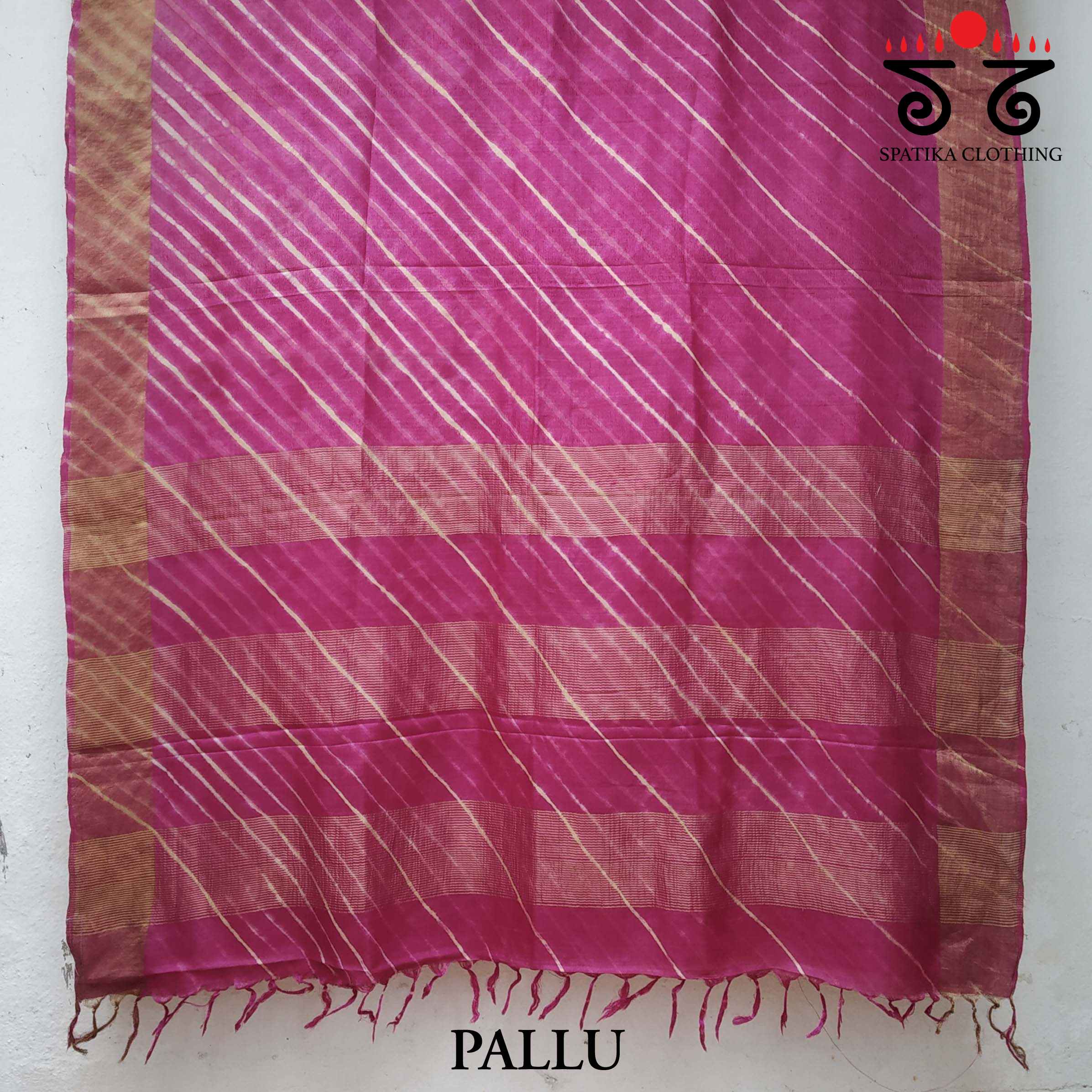 Leheriya on Tussar Silk Saree